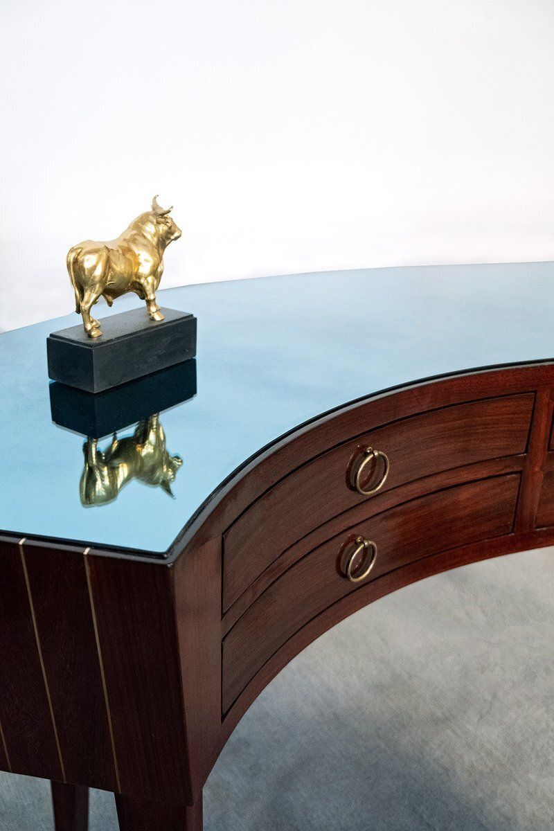 Mid Century Writing Desk With Stool By Gianni Vigorelli, Set Of 2 photo 17348.0