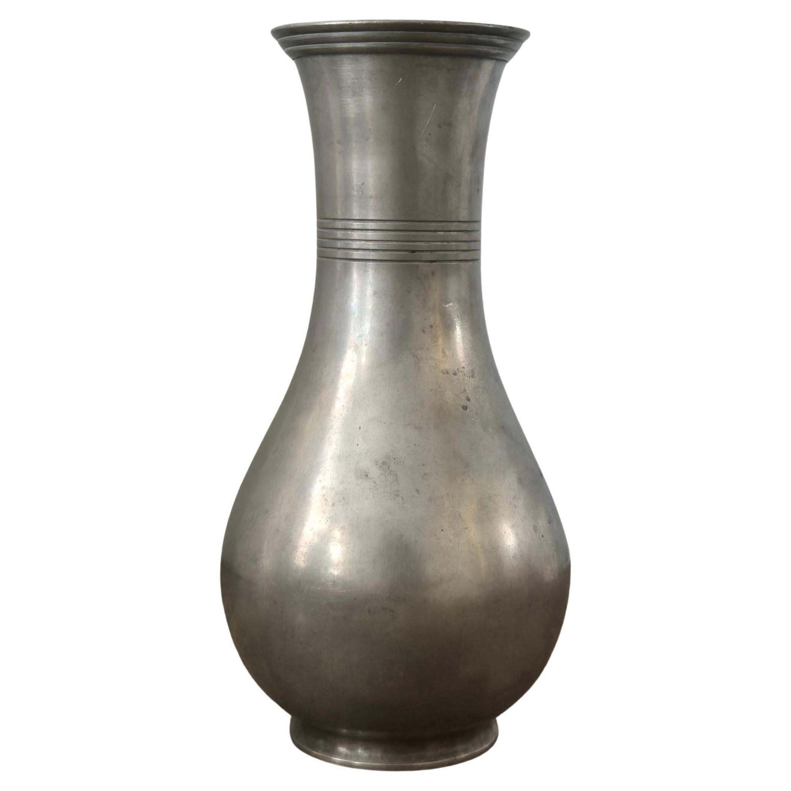Swedish Funkis/ Functionalism, Timeless Pewter Vase By Guldaktiebolaget