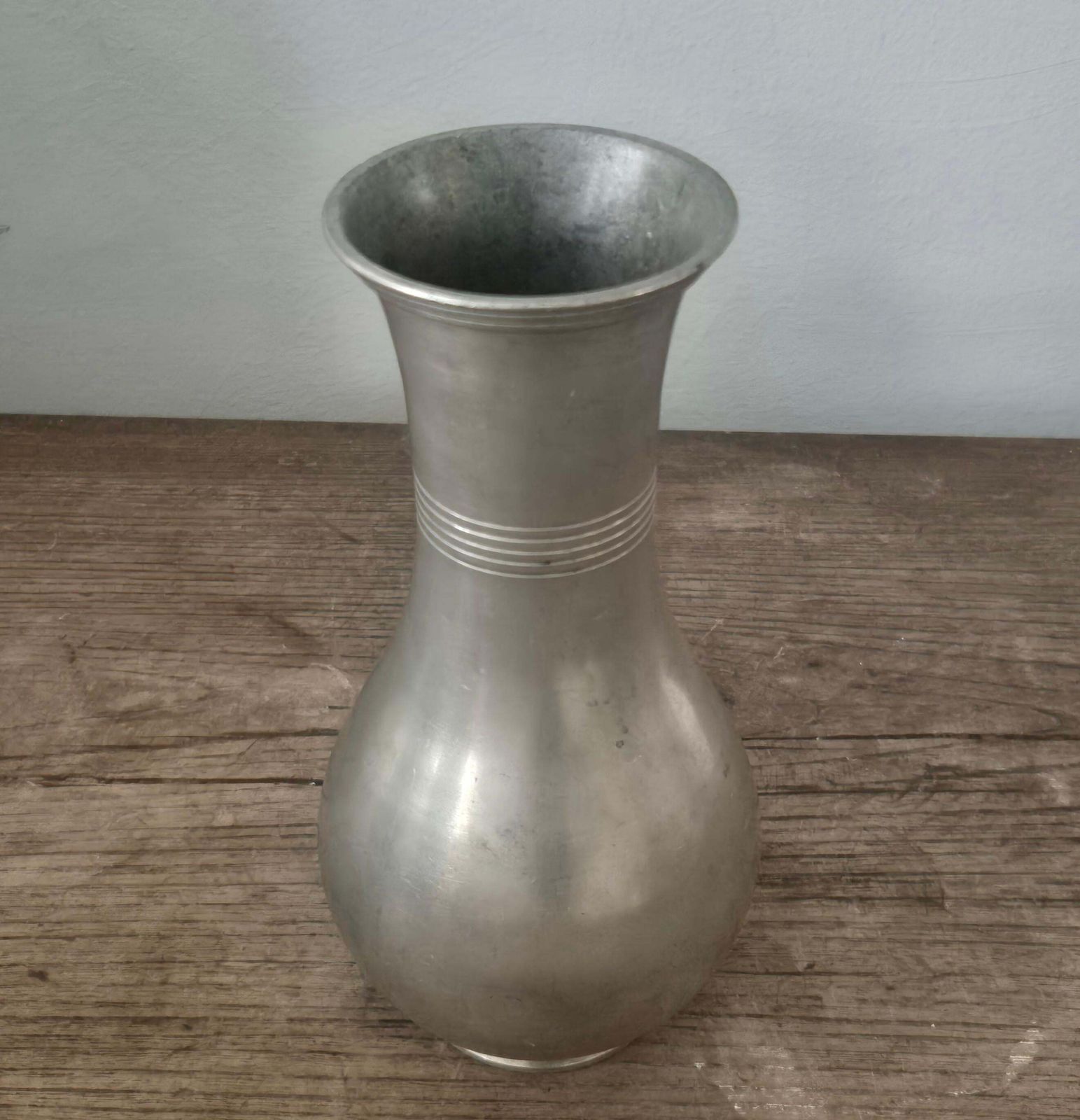 Swedish Funkis/ Functionalism, Timeless Pewter Vase By Guldaktiebolaget photo for sale