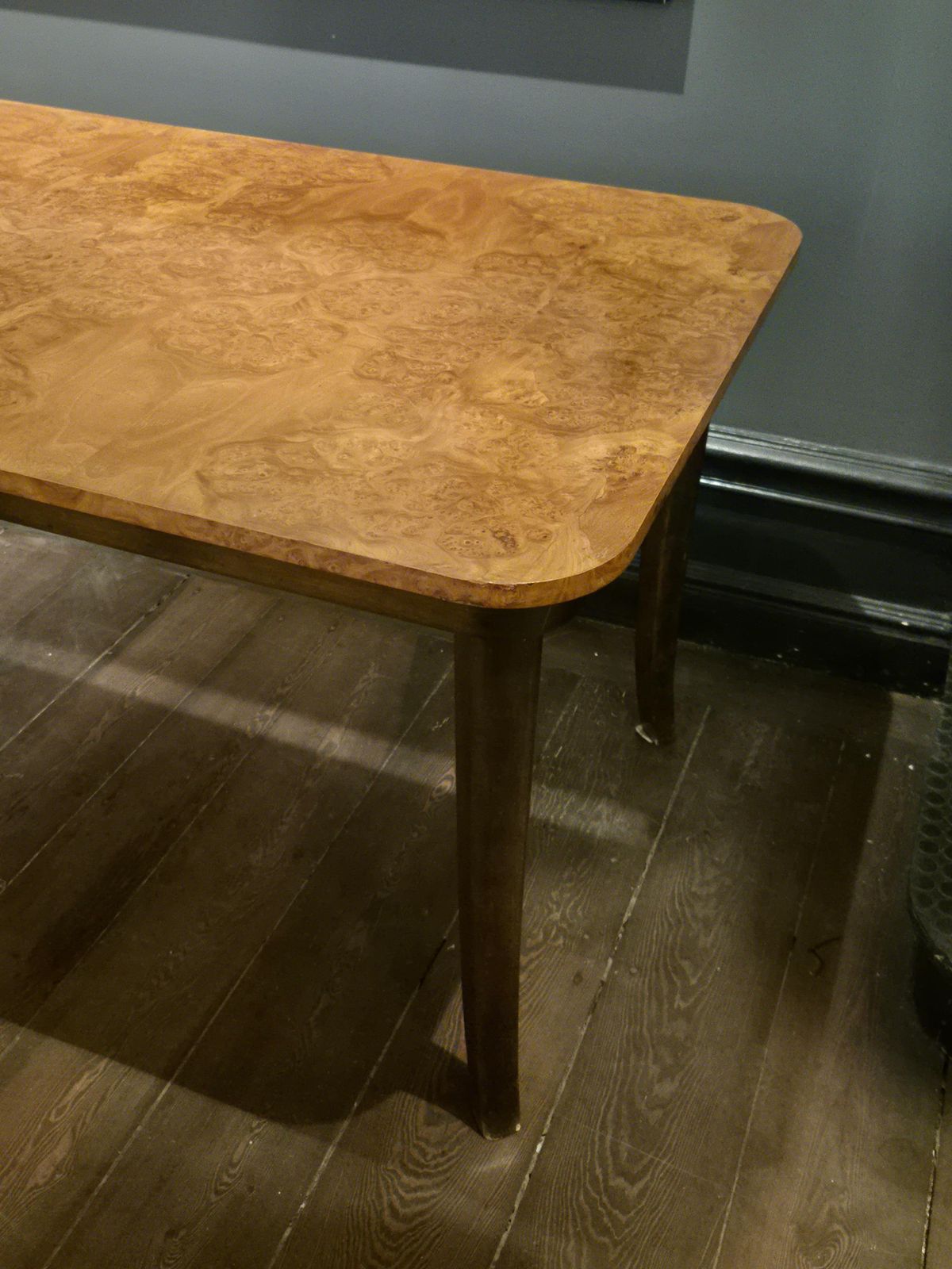 Dining Table In Burl Wood & Beech By Axel Einar Hjorth, Nk 1938, Swedish Modern. photo Furniture