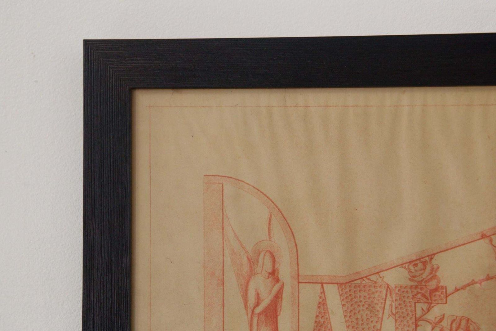 Italian Futurist Design For A Tabernacle Gate Dedicated To The Virgin Mary, Red photo for sale