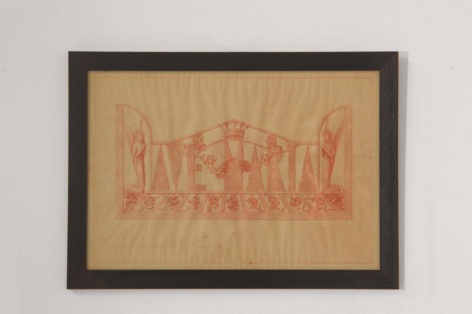 Italian Futurist Design For A Tabernacle Gate Dedicated To The Virgin Mary, Red photo buy