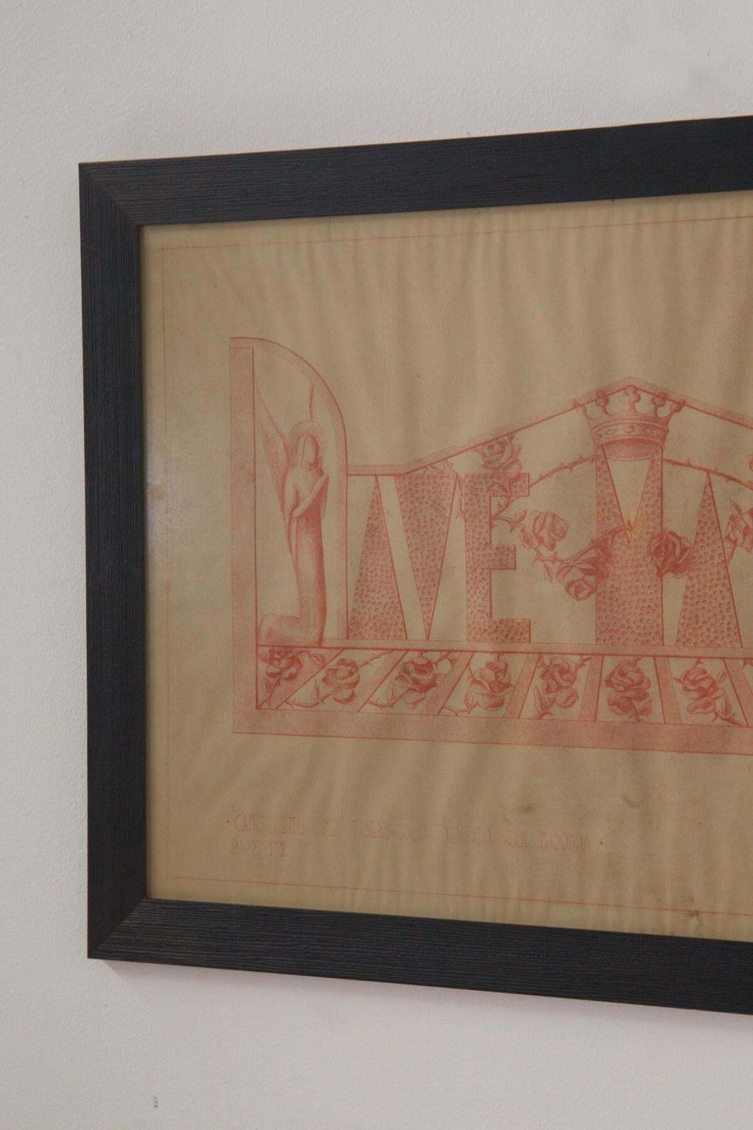 Italian Futurist Design For A Tabernacle Gate Dedicated To The Virgin Mary, Red photo vintage