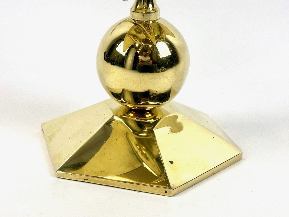 photo vintage Brass Mosquito Desk Plane Model From De Havilland, 1940s