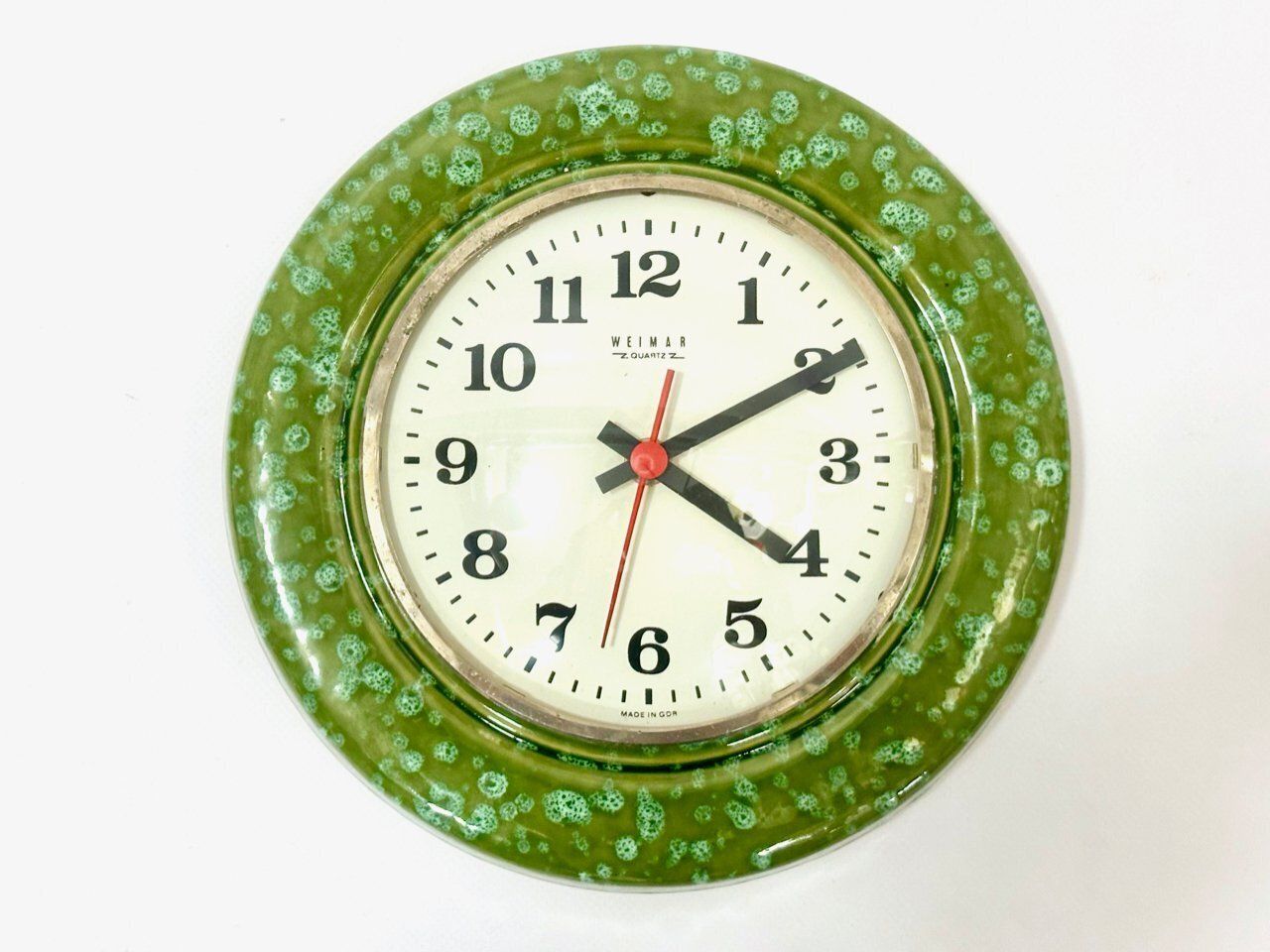 Ceramic Kitchen Wall Clock From Weimar, 1960s photo for sale