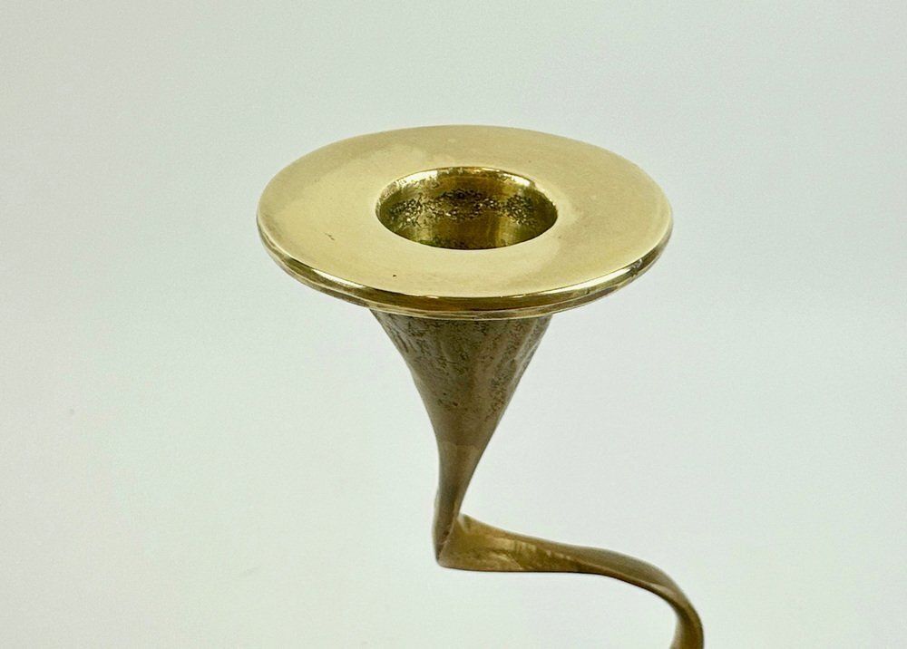 Mid Century Bronze Amadeus Series Candleholder Attributed To Kurt Jesch For Fratelli Tonini, 1950s photo buy
