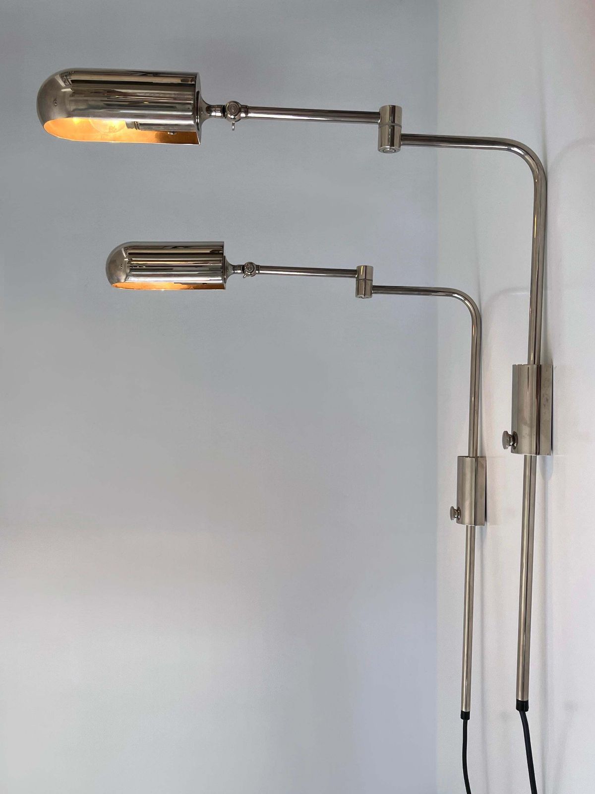 Set Of Two Articulated Wall Lamps Or Reading Lights By Florian Schulz 1970s photo 4423.0