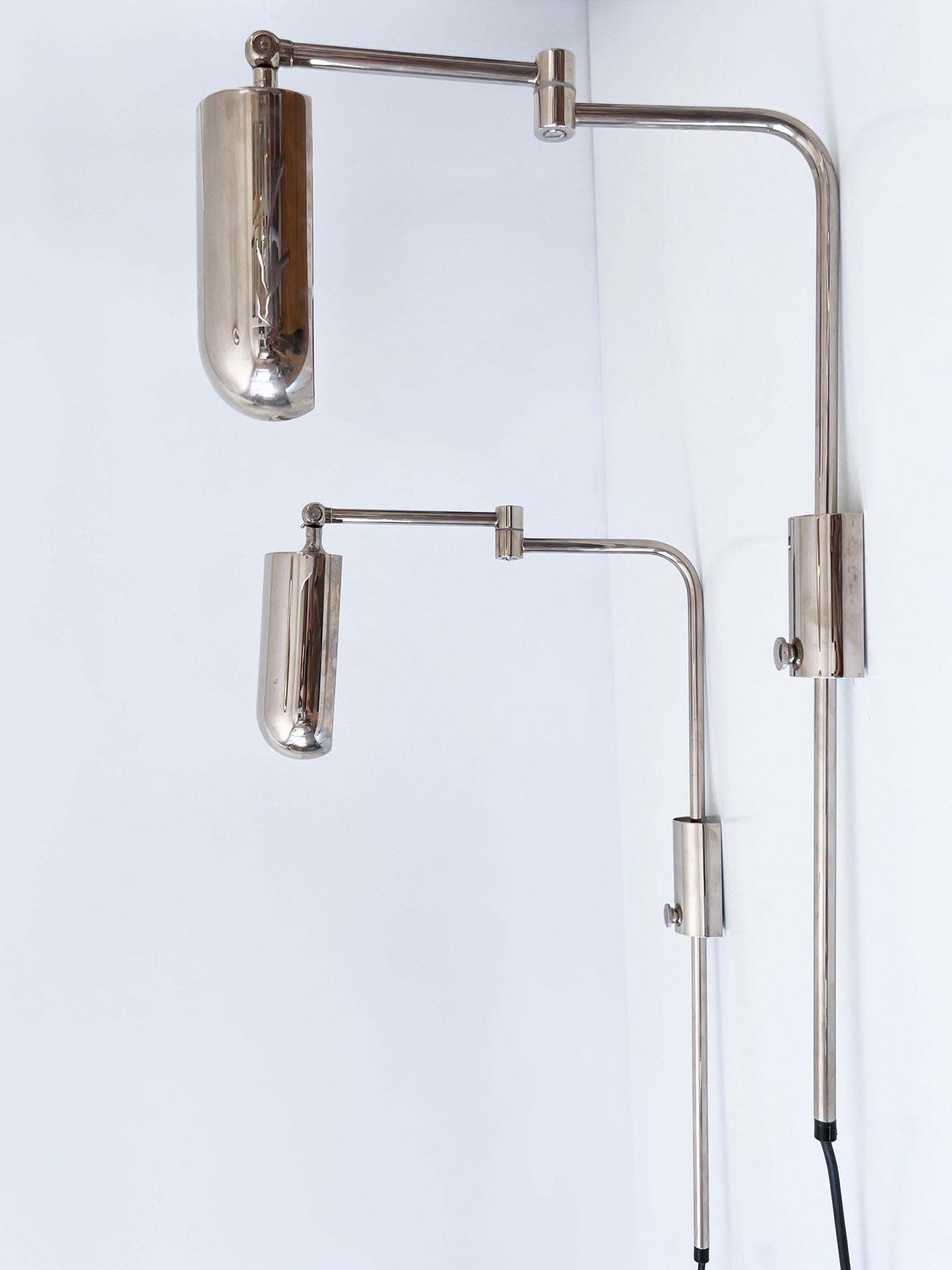 photo furniture Set Of Two Articulated Wall Lamps Or Reading Lights By Florian Schulz 1970s