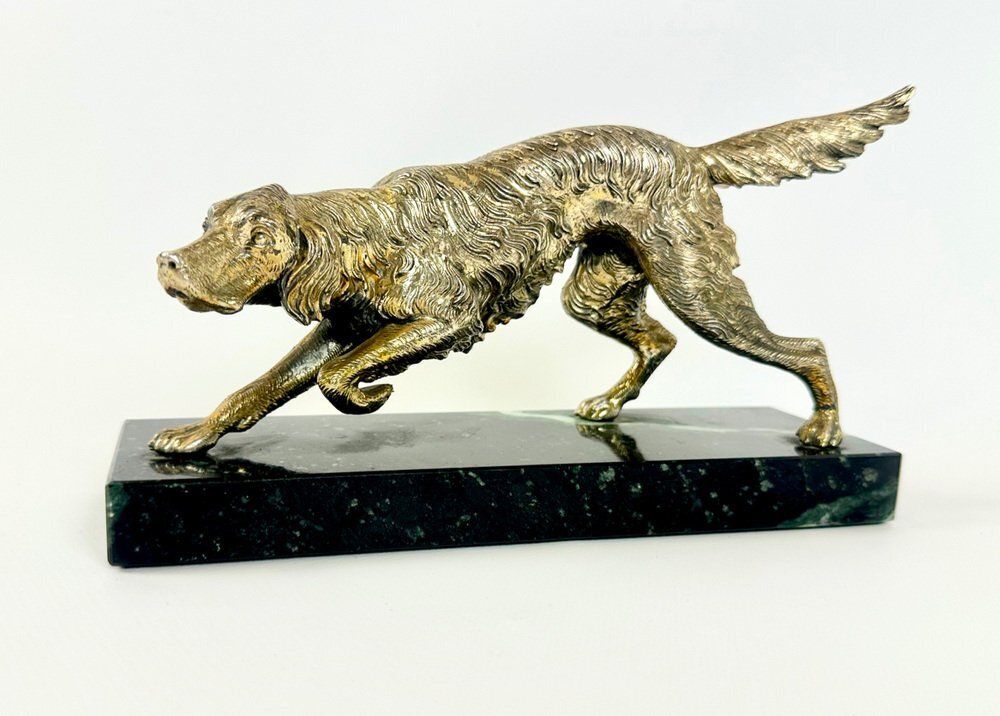 Art Deco Irish Setter Dog Figurine, Italy, 1930s photo vintage