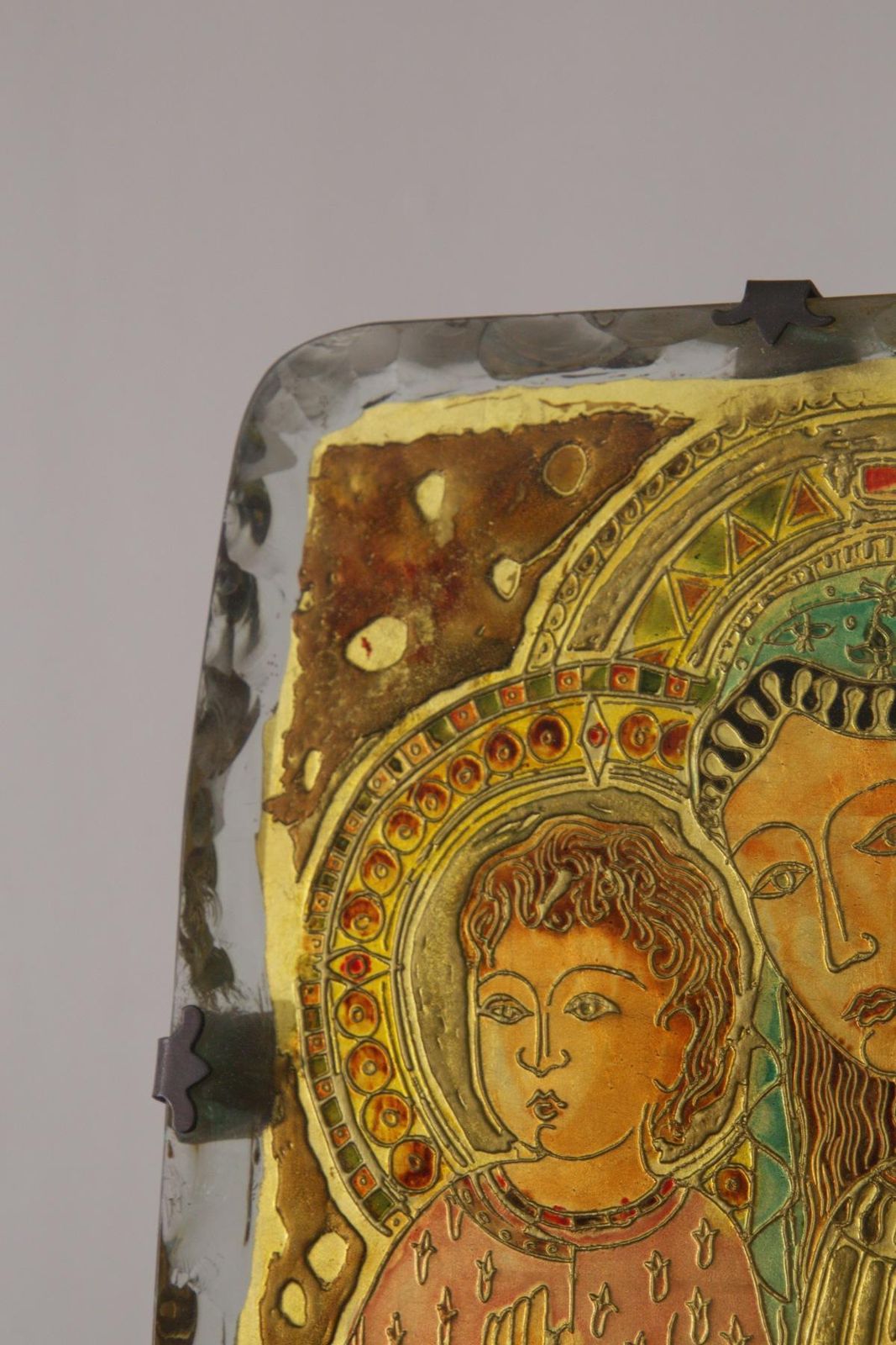 Fontana Arte Madonna And Child Wall Panel In Art Glass photo vinterior