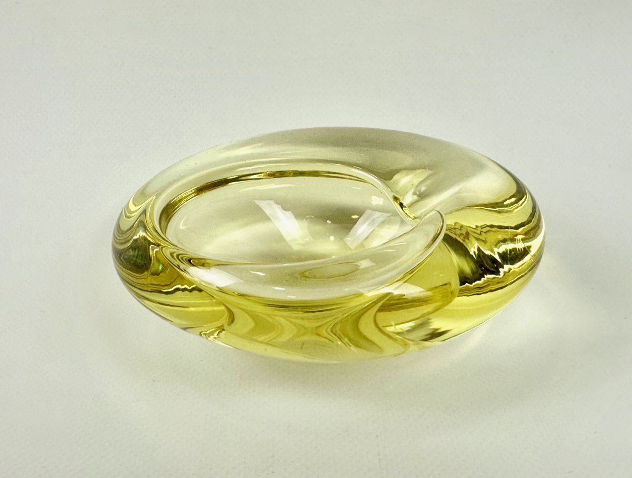 Art Glass Ashtray Attributed To Miloslav Klinger For železný Brod, 1960s photo for sale
