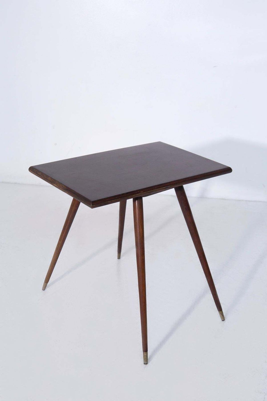 Vintage Italian Coffee Table With Brass Feet photo furniture