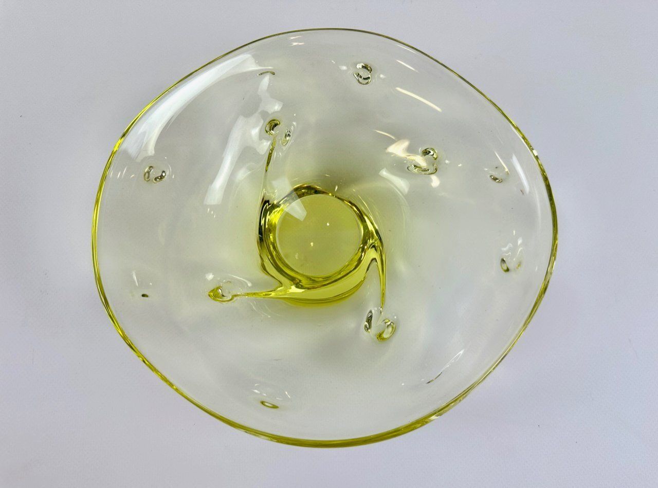 Art Glass Bowl By Josef Hospodka For Chribska Glassworks, 1960s photo Home Decor