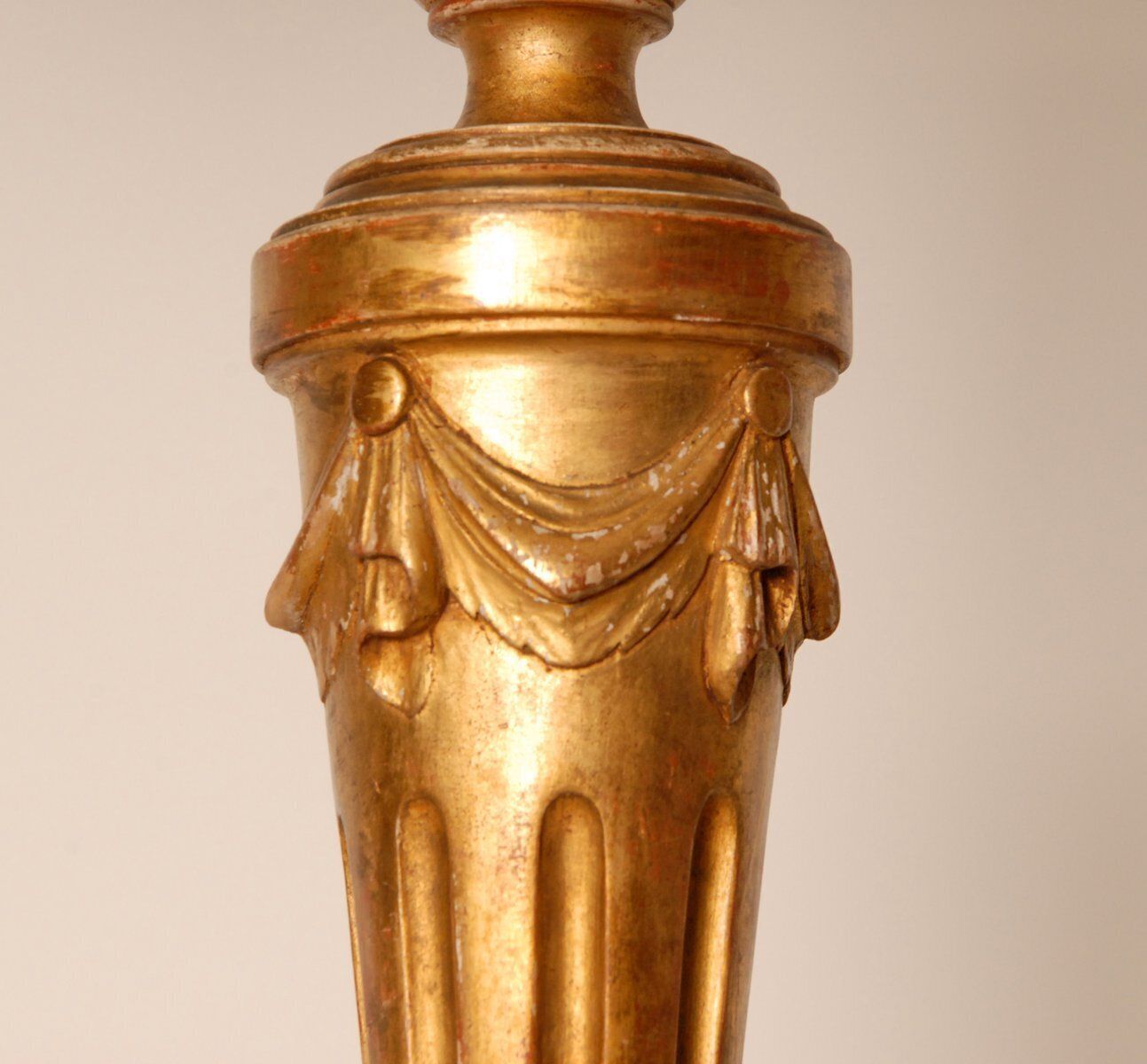 Neoclassical French Hand Carved Giltwood Lamp photo 1661.0