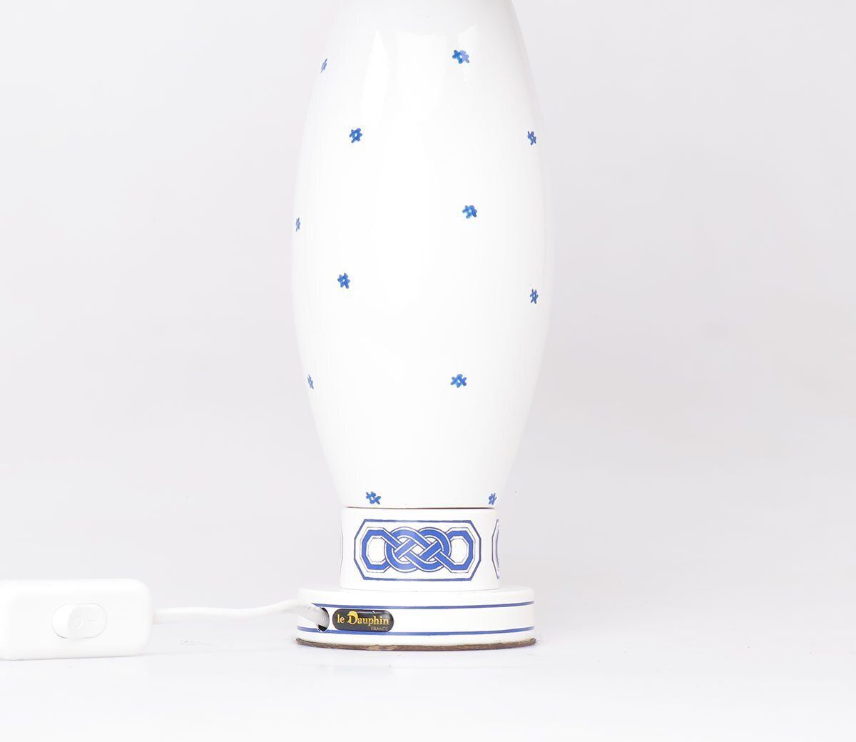 724.0 Vintage Porcelain Table Lamps By Le Dauphin, 1970s, Set Of 2 photo