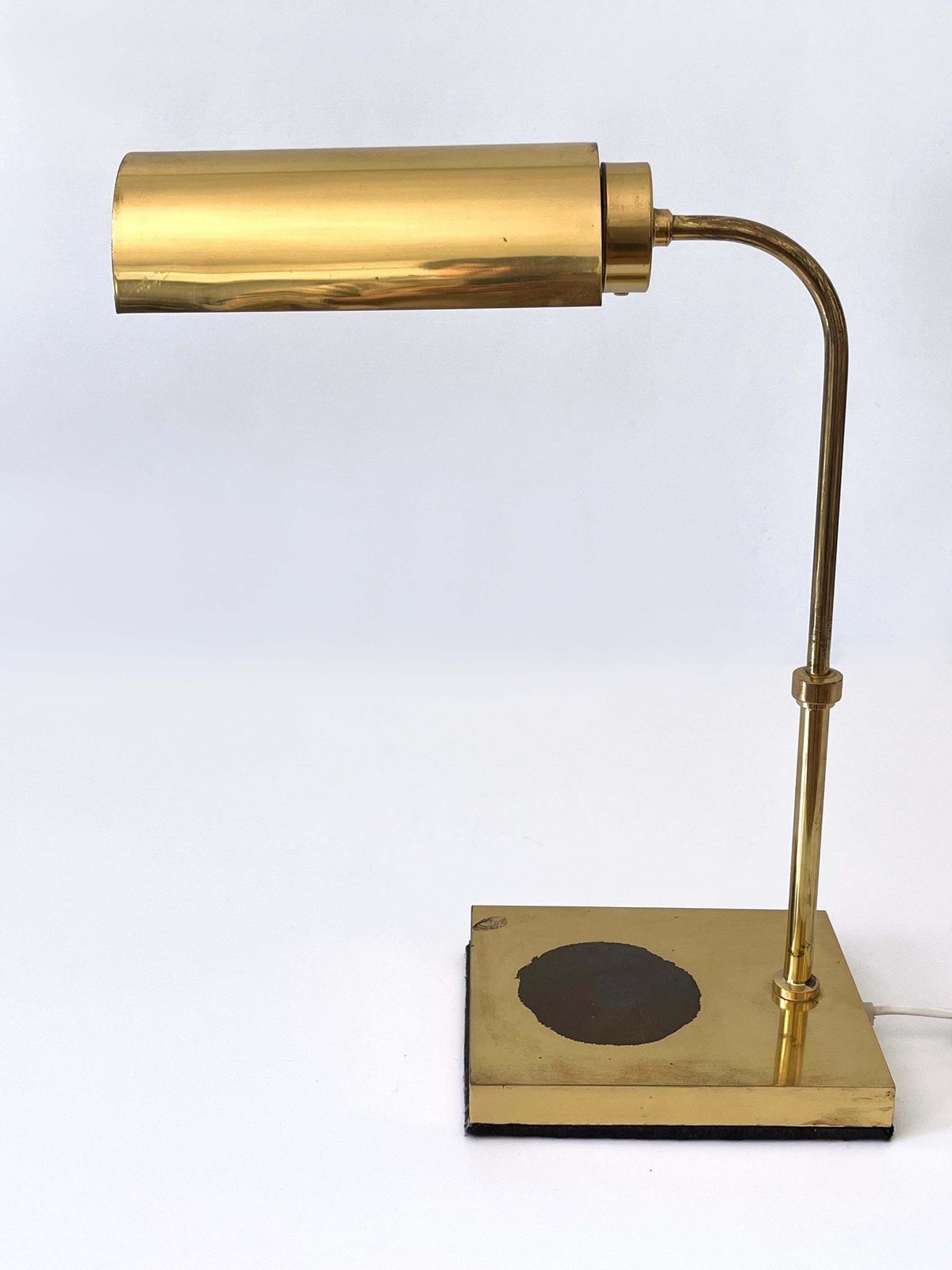 Adjustable Mid Century Modern Brass Table Lamp Or Desk Light Sweden 1960s photo 1327.0