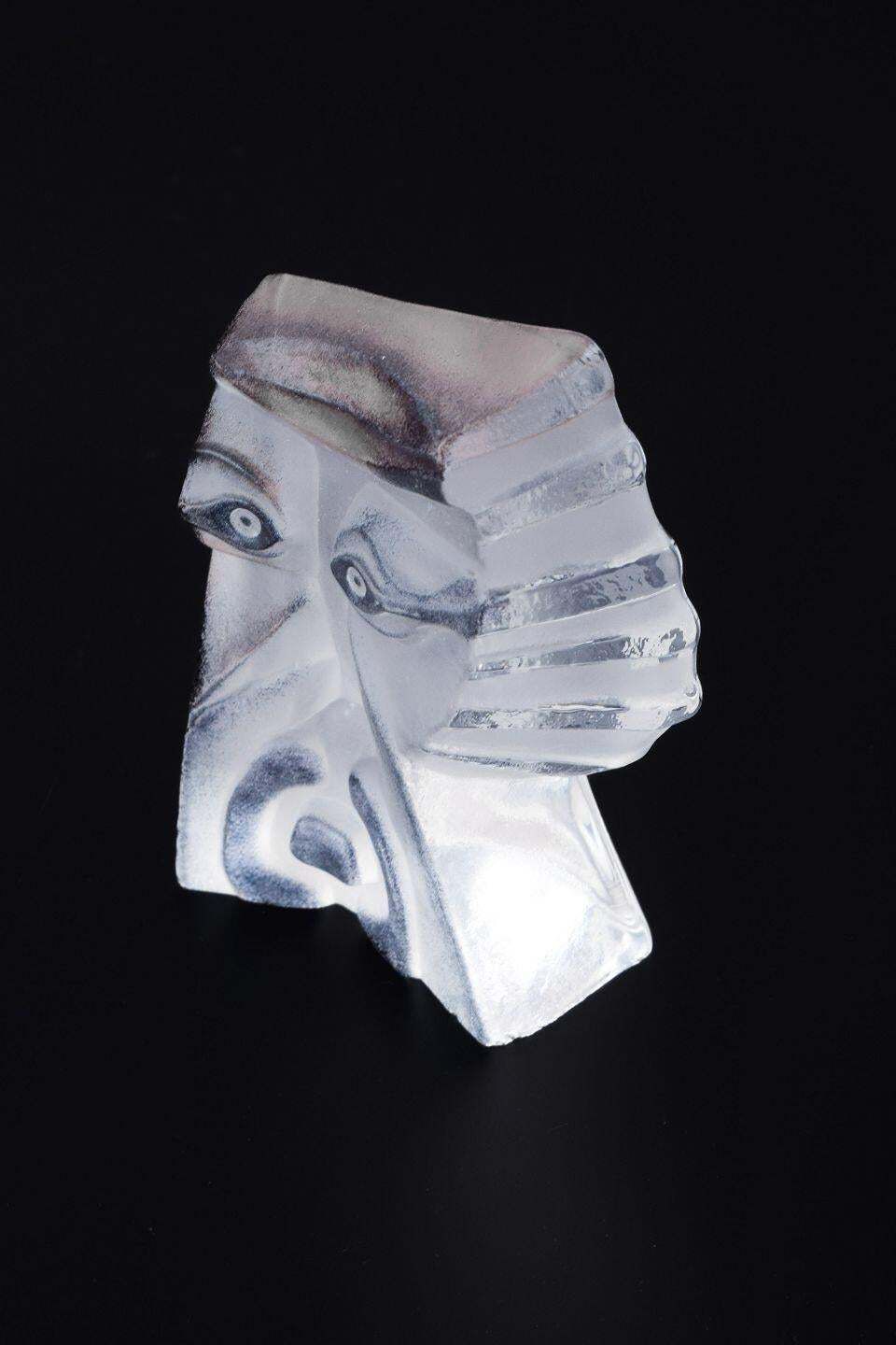 Mats Jonasson For Målerås, Sweden. Crystal Sculpture. The Masqot Shama Series photo for sale