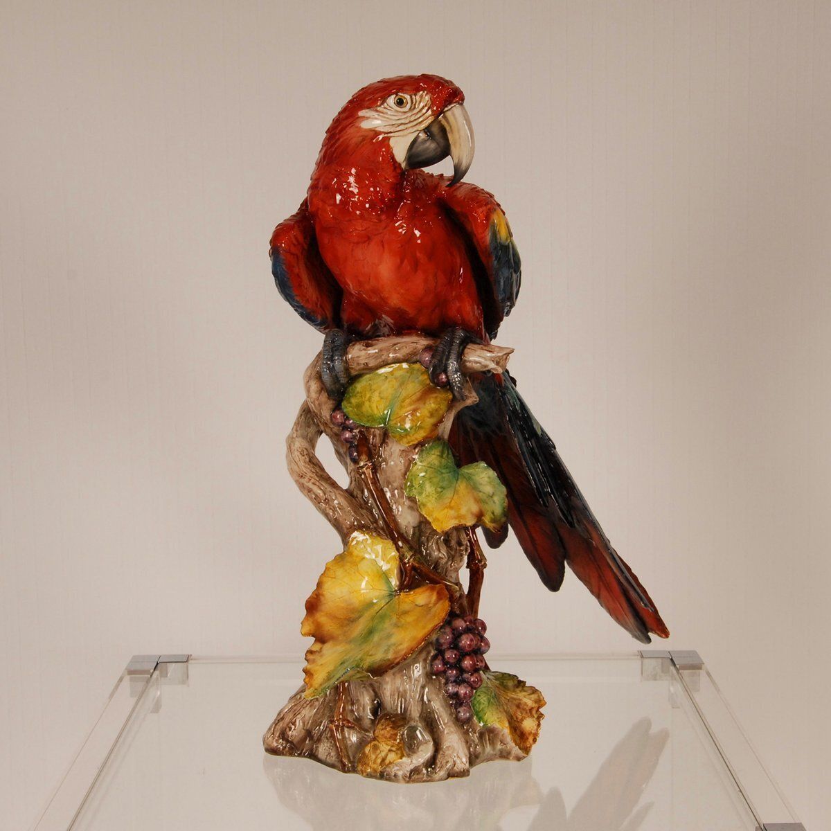Home Decor Italian Art Deco Porcelain Macaw Or Parrot In The Style Of Cacciapuoti For Capodimonte, Early 20th Century photo