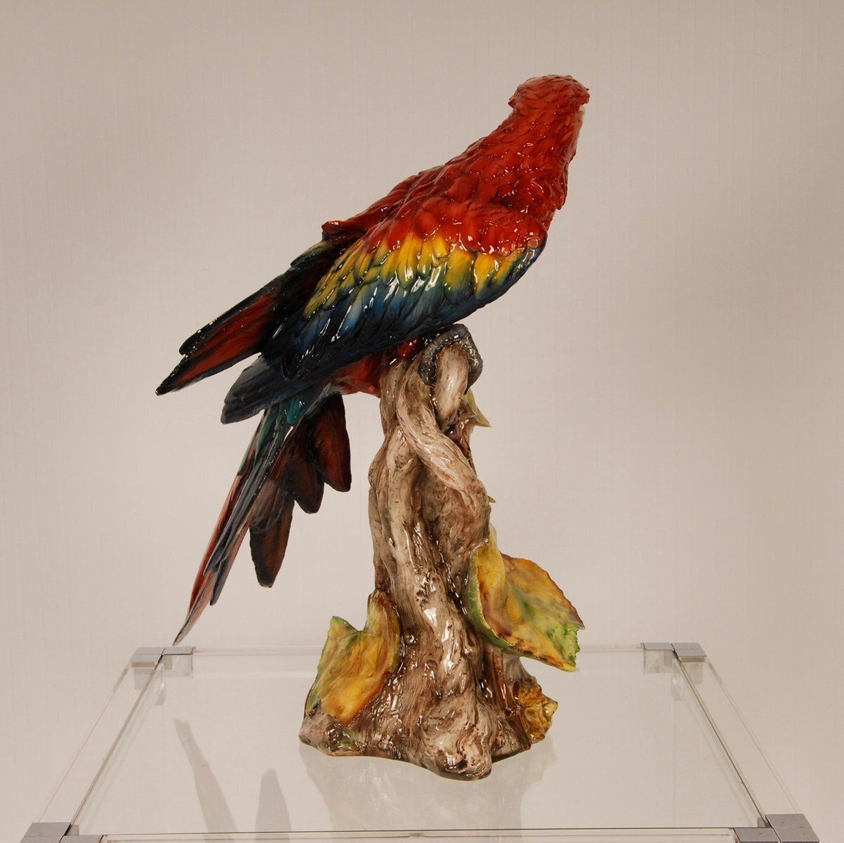 6837.0 Italian Art Deco Porcelain Macaw Or Parrot In The Style Of Cacciapuoti For Capodimonte, Early 20th Century photo