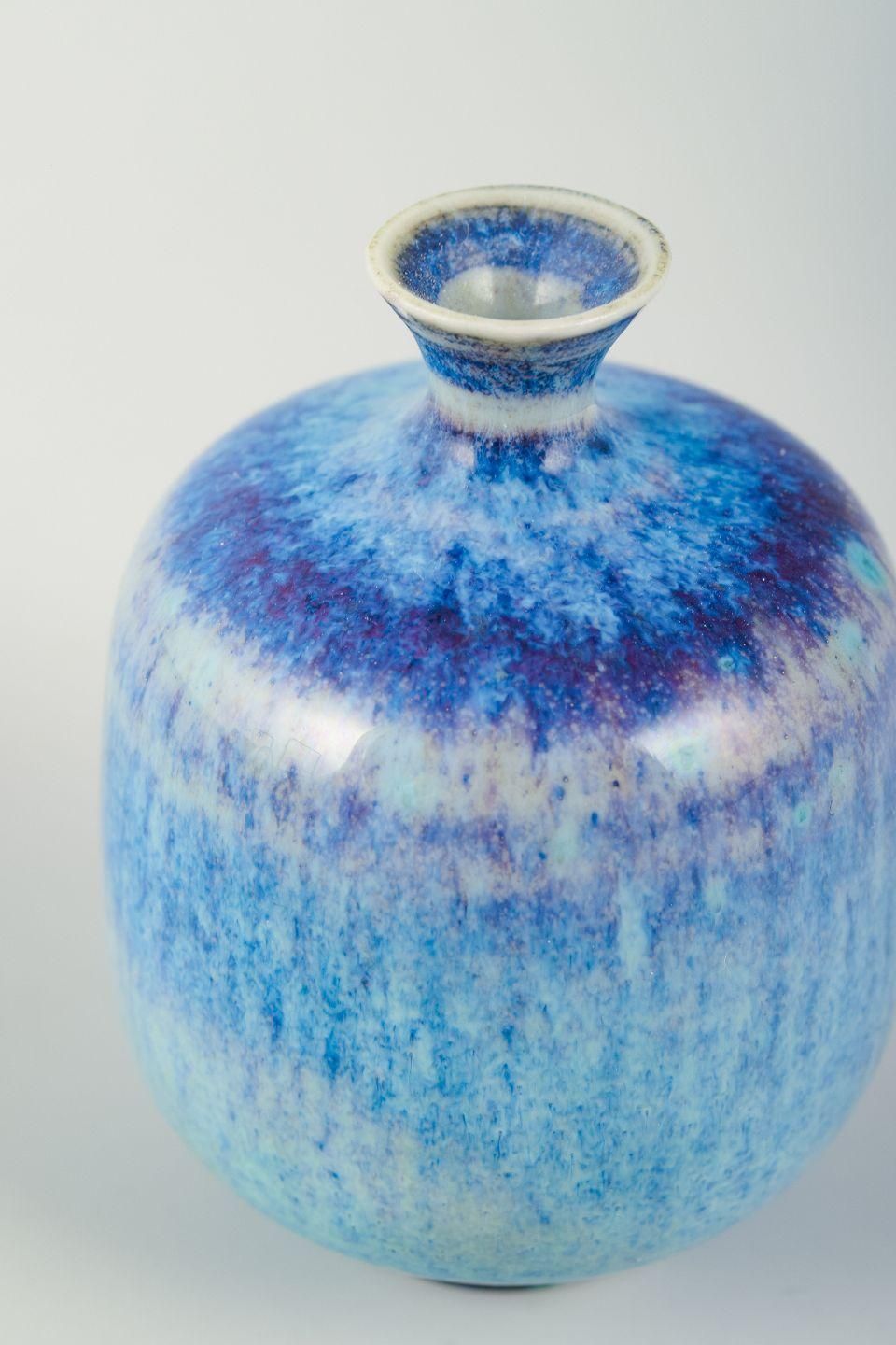 Berndt Friberg For Gustavsberg Studio. Miniature Vase In Stoneware. Mid 20th C. photo for sale