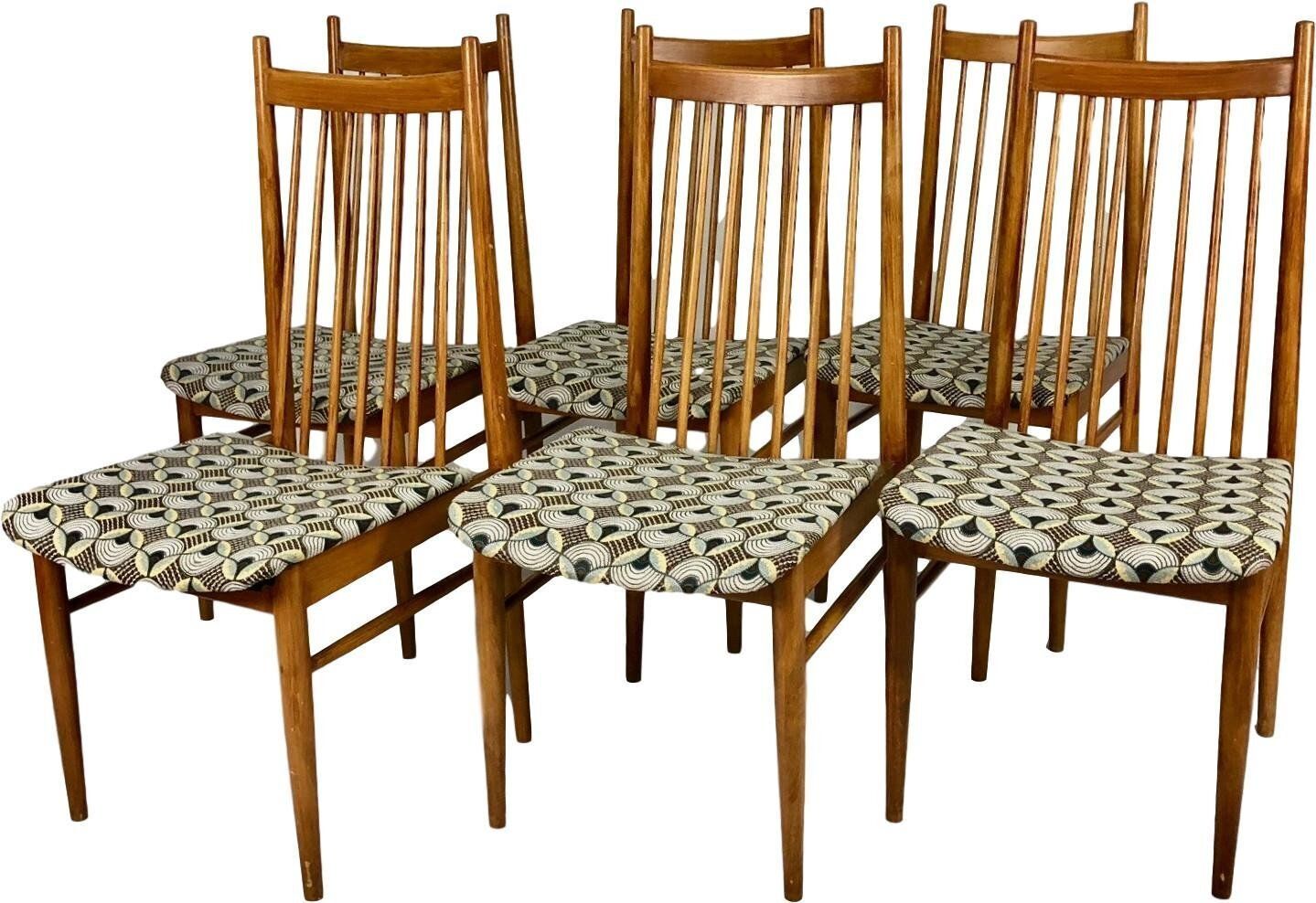 High Back Dining Chairs By Ernst Martin Dettinger, 1960s, Set Of 6