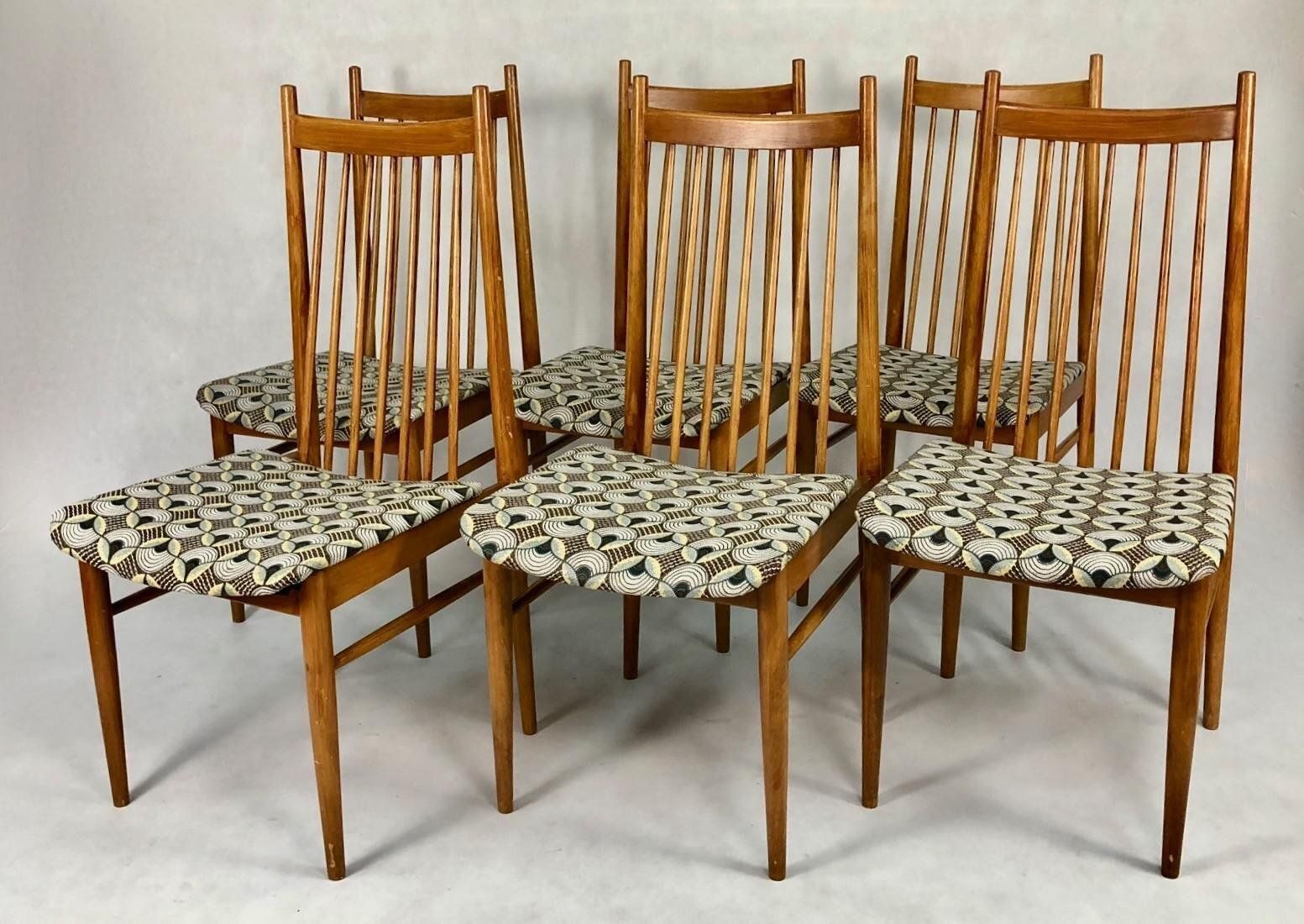 High Back Dining Chairs By Ernst Martin Dettinger, 1960s, Set Of 6 photo for sale