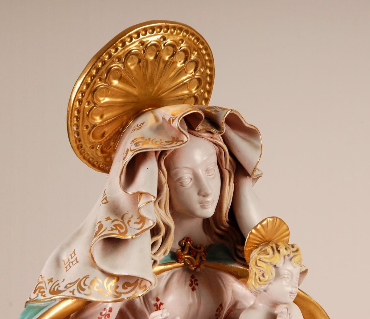 Mid Century Italian Madonna & Child Sculpture By Eugenio Pattarino, 1960s photo for sale