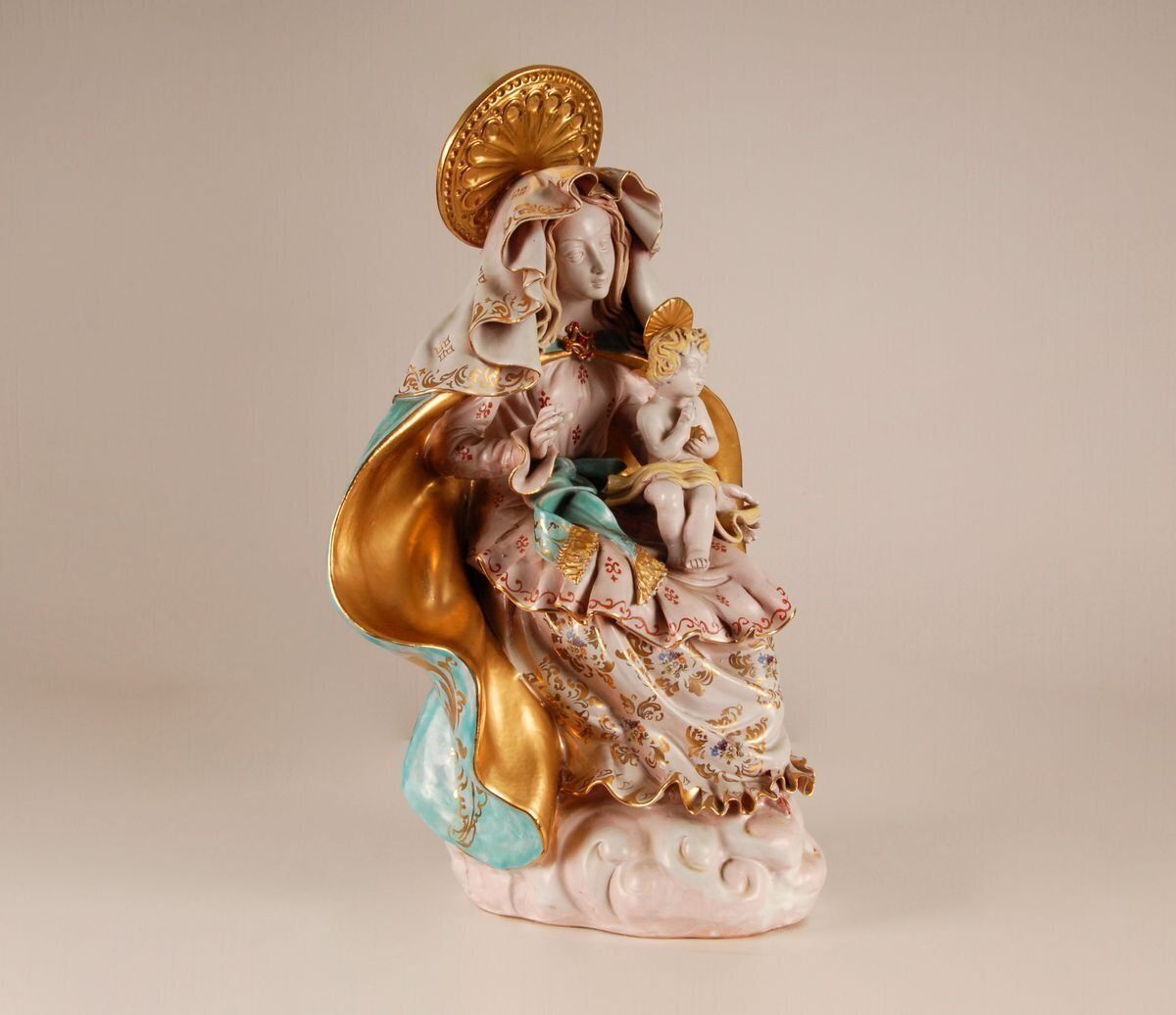 Mid Century Italian Madonna & Child Sculpture By Eugenio Pattarino, 1960s photo buy