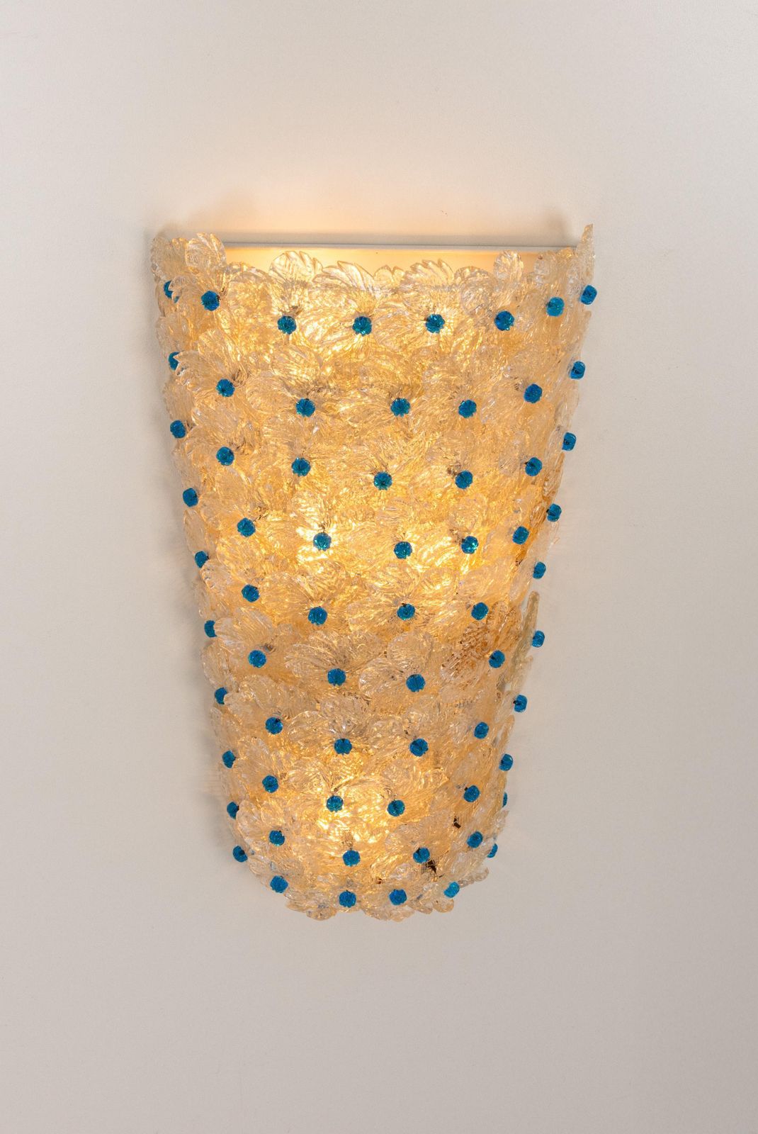 Large Murano Glass Wall Sconce By Barovier & Toso, Italy, 1970s photo furniture