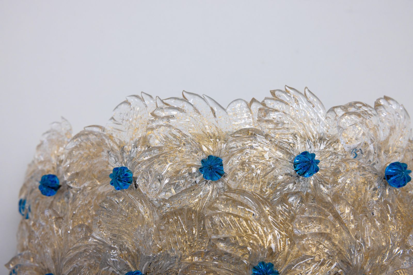 Large Murano Glass Wall Sconce By Barovier & Toso, Italy, 1970s photo buy