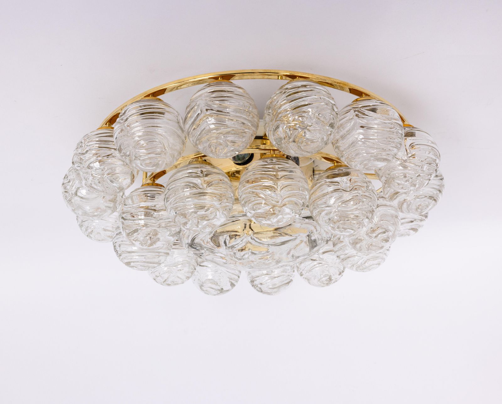 Spectacular Sputnik Flush Mount Glass Snow Balls By Doria, Germany, 1970s photo 2125.0