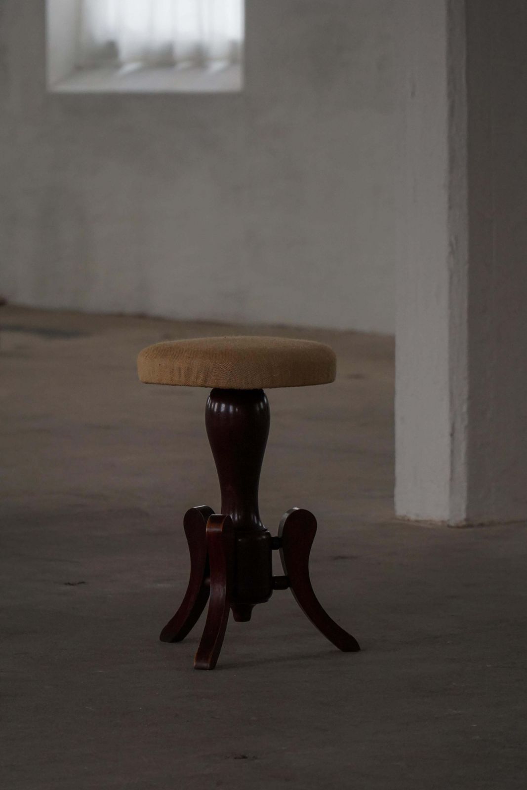 photo for sale Victorian Style Adjustable Piano Stool With Hessian Seat, Early 20th Century