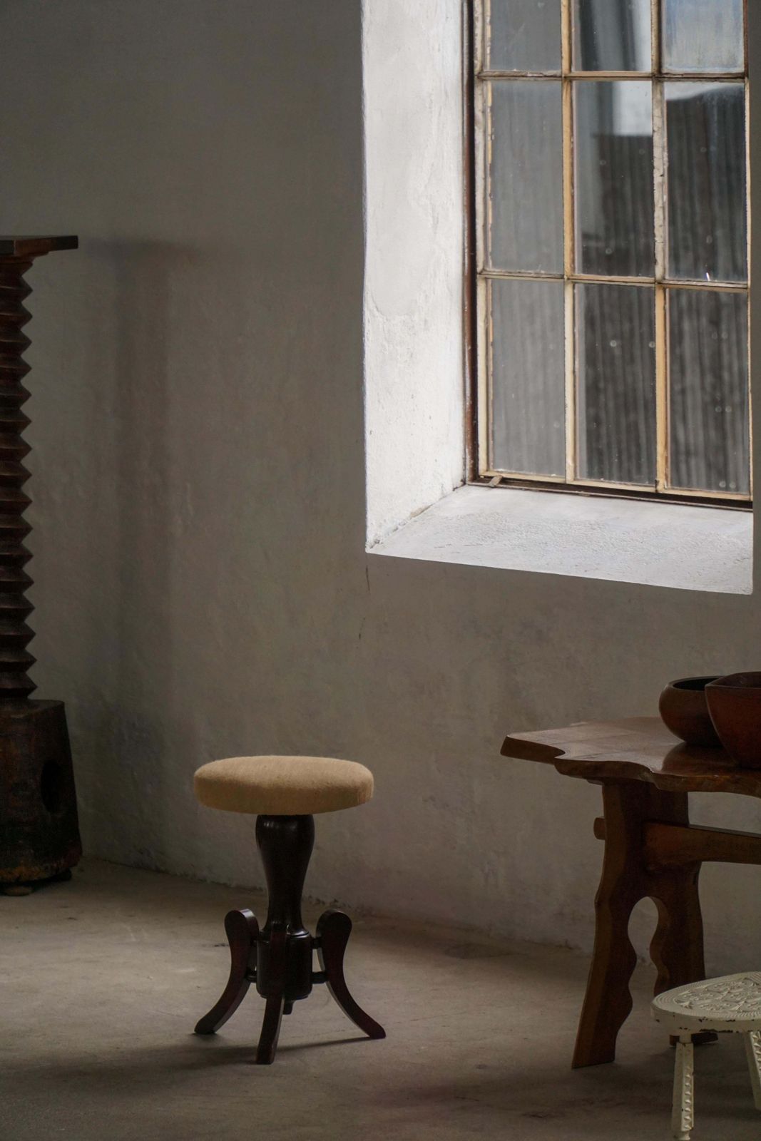 photo buy Victorian Style Adjustable Piano Stool With Hessian Seat, Early 20th Century