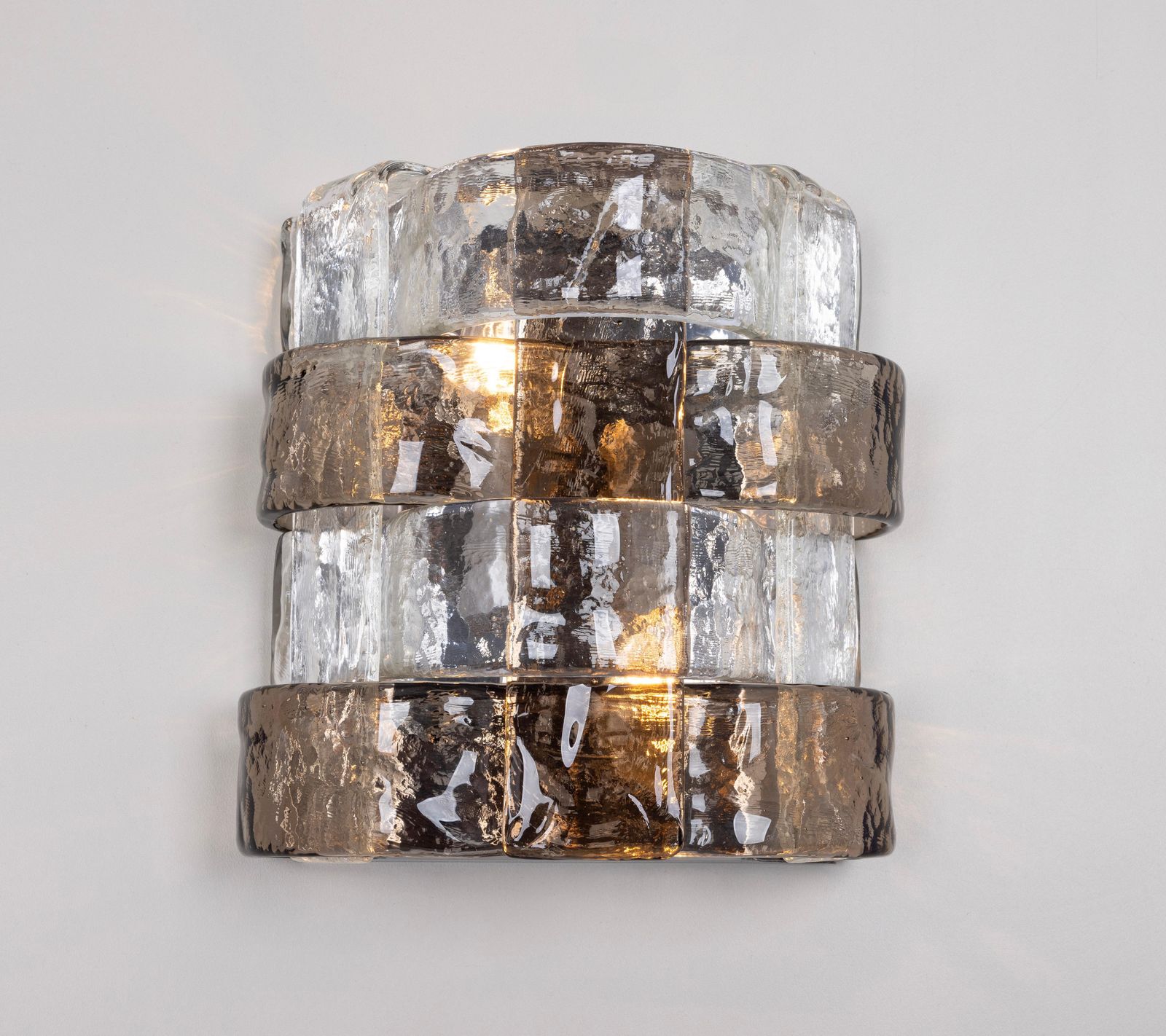 Lighting Pair Of Murano Glass Sconces Designed By Carlo Nason, Kalmar, Austria, 1970s photo