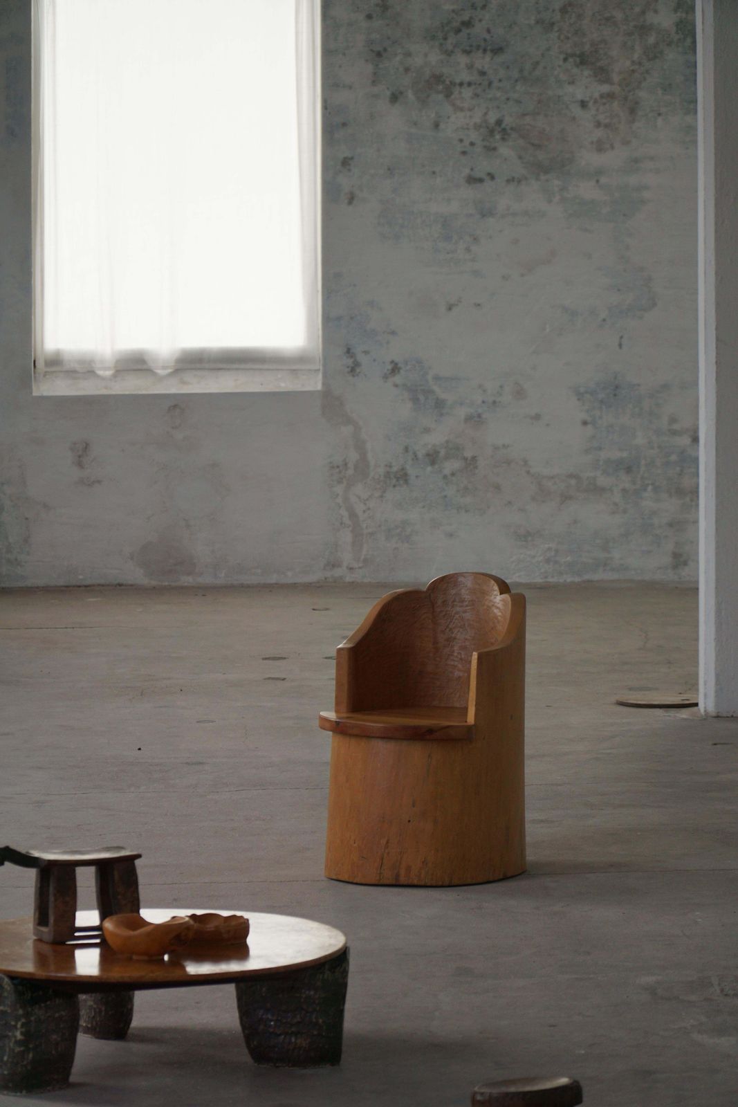 Modern Stump Chair In Solid Pine, By A Swedish Cabinetmaker, Wabi Sabi, 1960s photo 1702.0