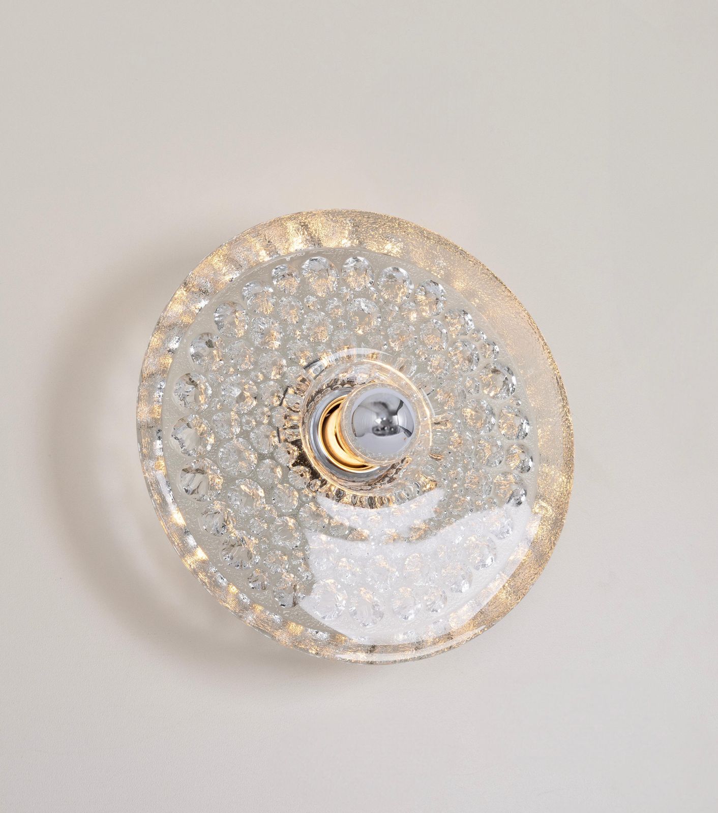 1 Of 12 Sputnik Crystal Glass Wall Sconce By Peill & Putzler, Germany photo buy