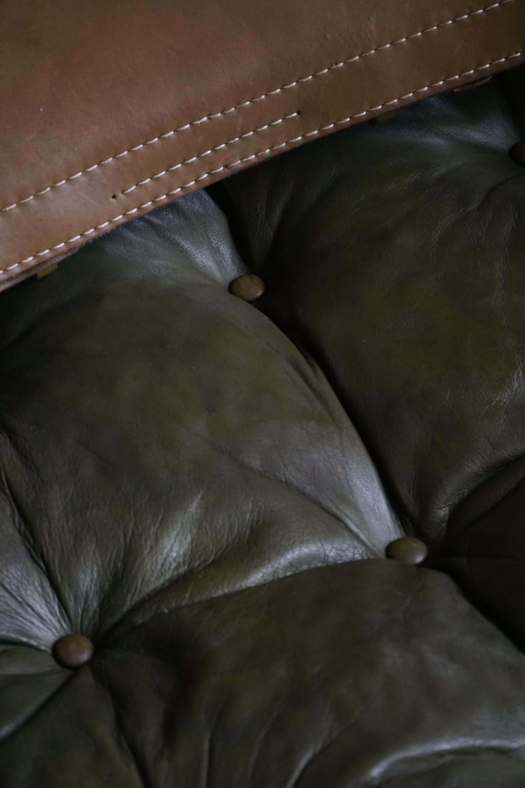 photo vinterior Arne Norell, Pair Of "Sirocco" Safari Chairs In Ash & Green Leather, 1960s