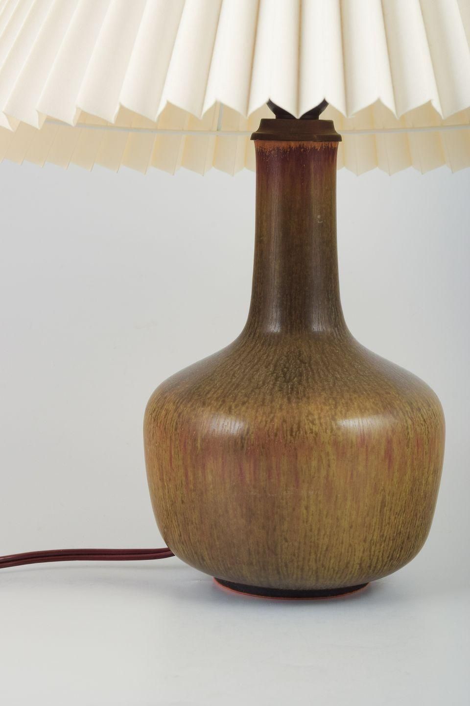Eva Stæhr Nielsen For Saxbo. Ceramic Table Lamp With Le Klint Lampshade. photo furniture