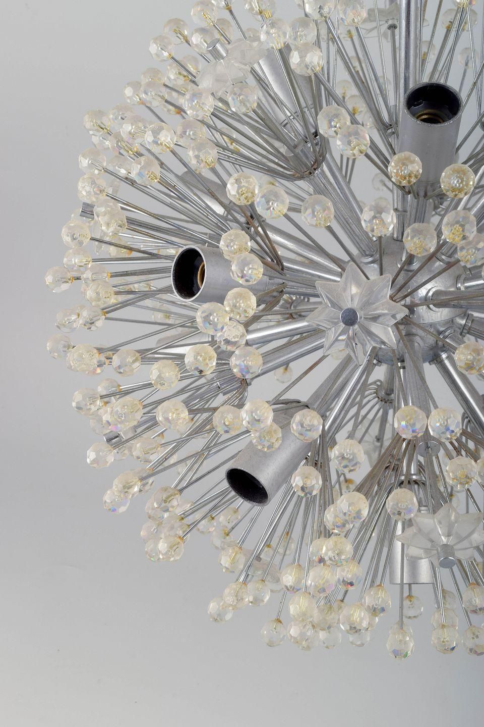 Emil Stejnar For Rupert Nikoll, Austria. Dandelion Sputnik Chandelier, 1955 photo for sale