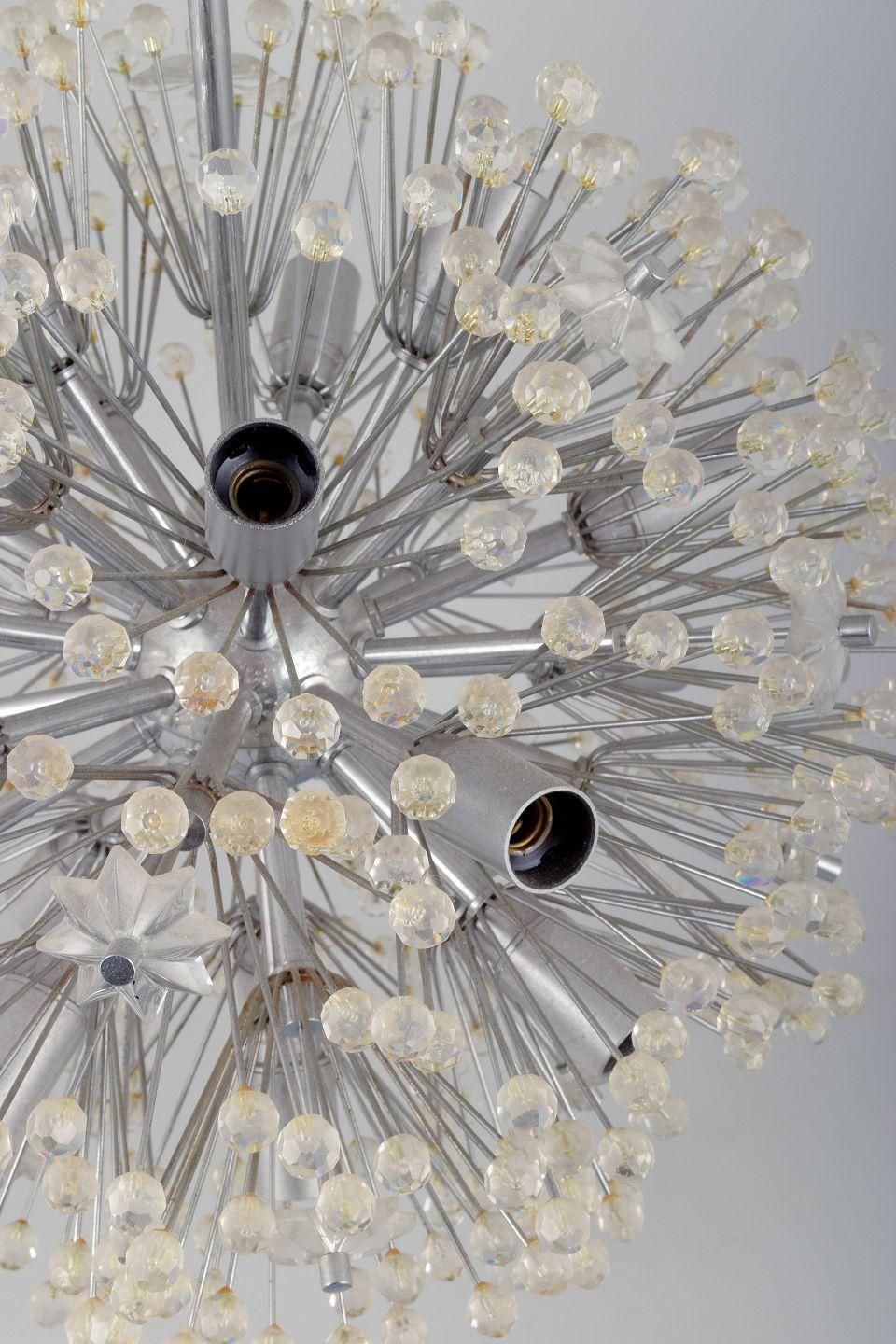 Emil Stejnar For Rupert Nikoll, Austria. Dandelion Sputnik Chandelier, 1955 photo Lighting