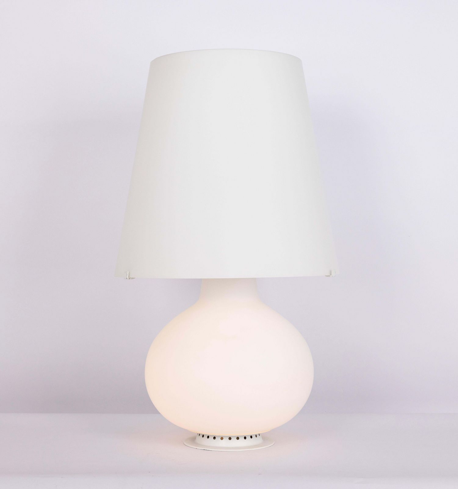 photo for sale Stunning Large Glass Table Lamps By Fontana Arte, Italy , 1980s