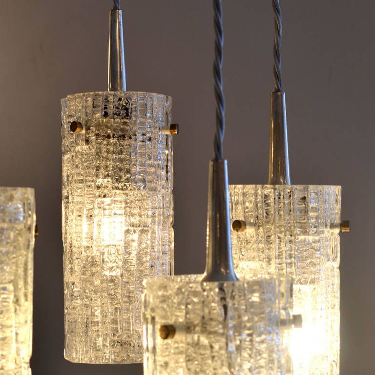 Five Tiered Glass Chandelier By Kalmar photo for sale