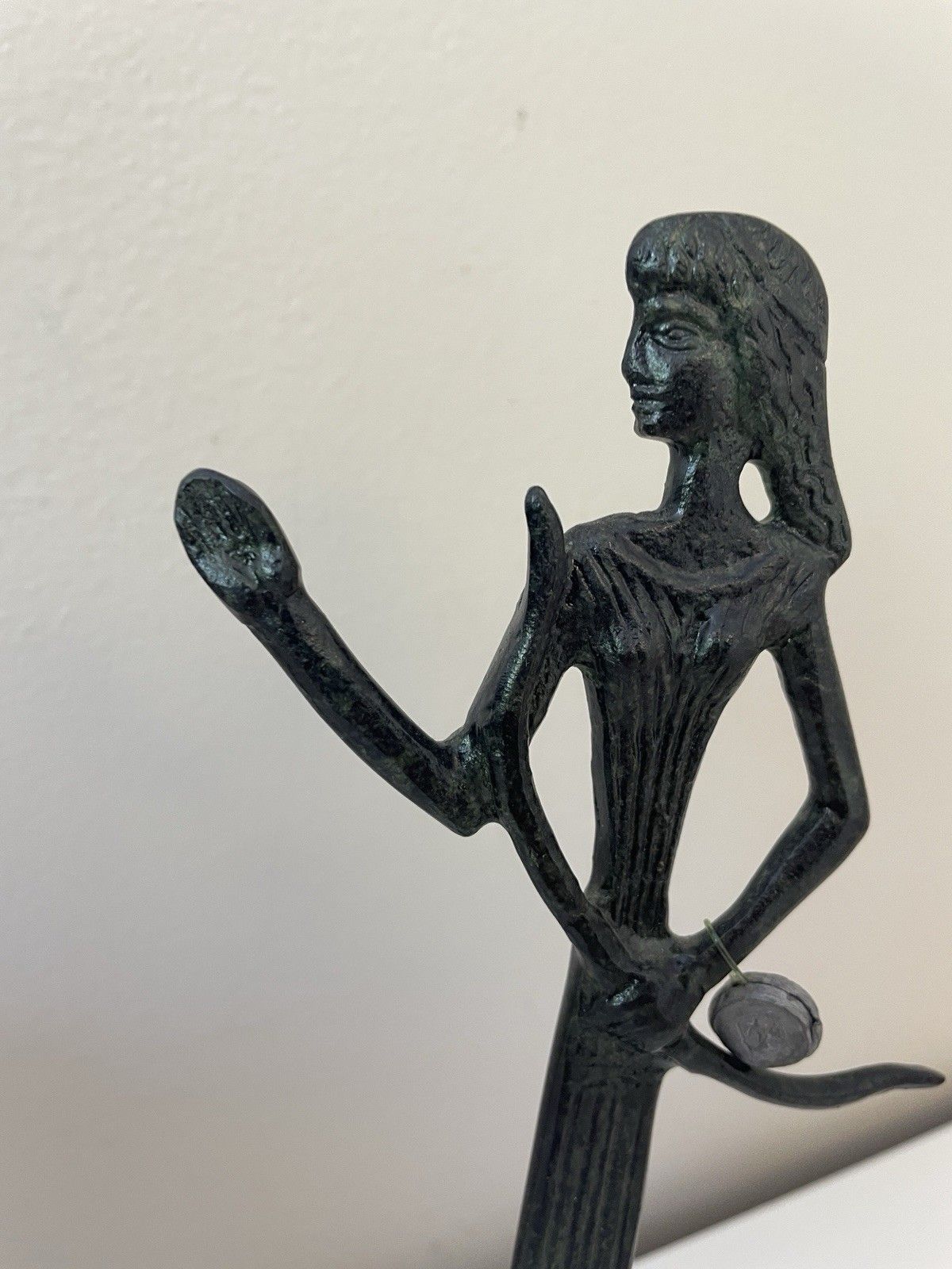 Artemis / Diana Goddess Of Hunt, Moon Sister Of Apollo Bronze Statue photo vintage