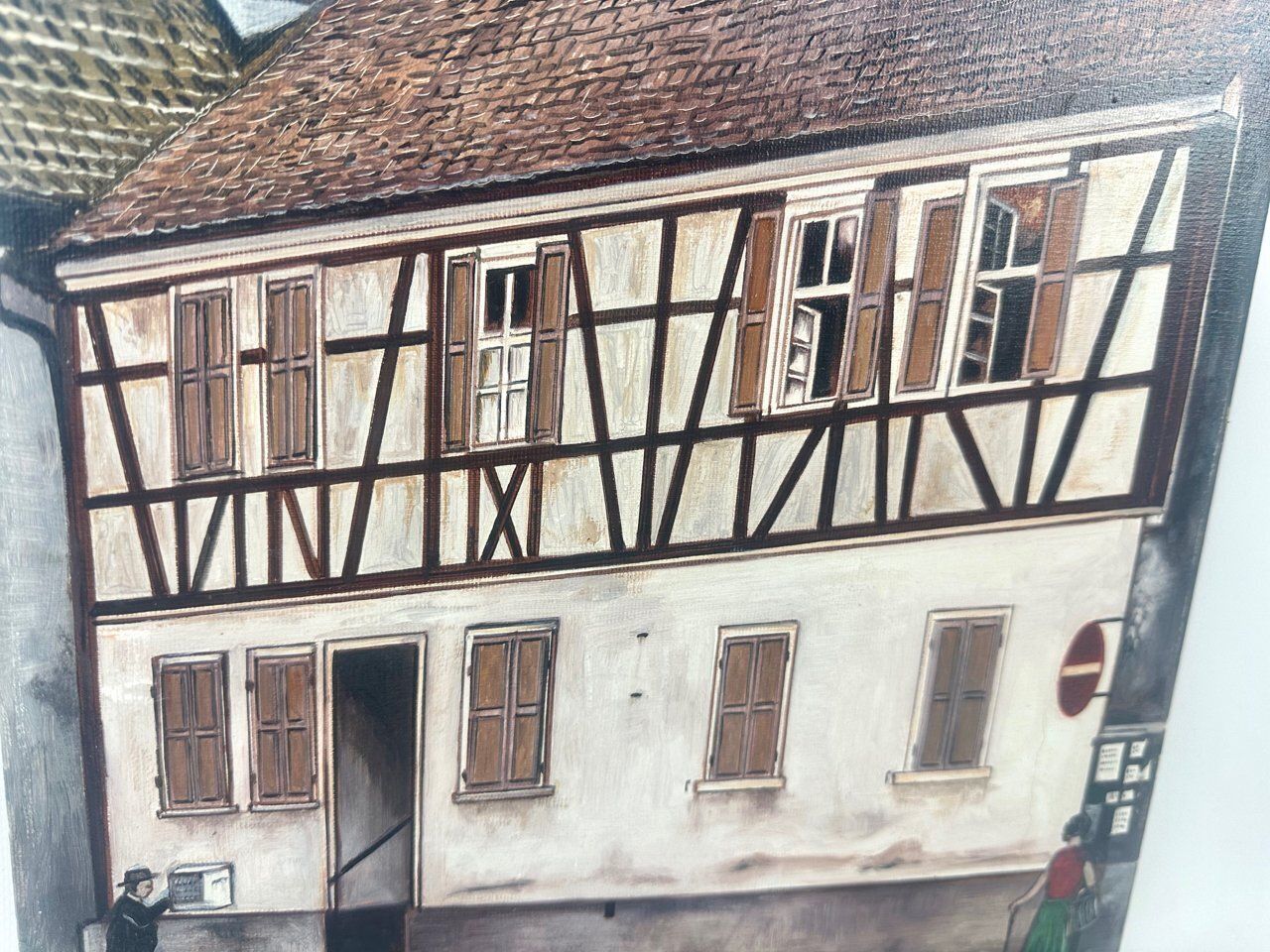 A. Hohage, Houses, 1997, Oil On Canvas photo Art