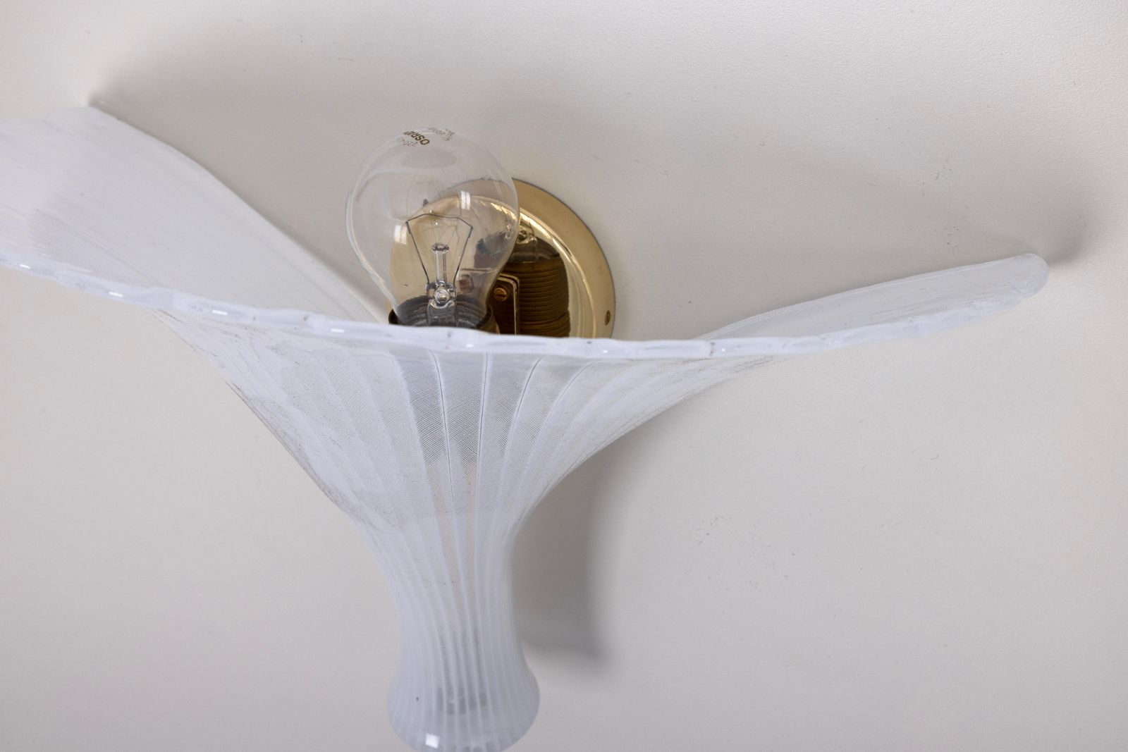 Large Murano Glass Wall Sconce By Barovier & Toso, Italy, 1970s photo Lighting