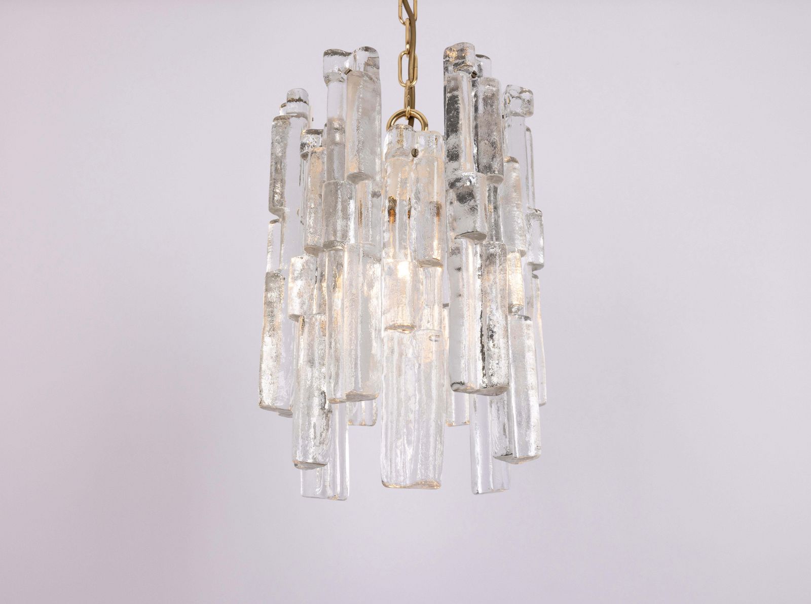 1 Of 8 Rare Murano Ice Glass Pendant Lights   Ruba, By Kalmar, Austria, 1970s photo 1856.0