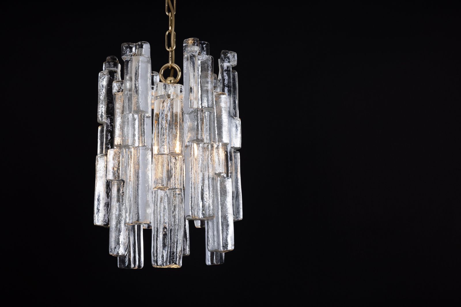 photo buy 1 Of 8 Rare Murano Ice Glass Pendant Lights   Ruba, By Kalmar, Austria, 1970s