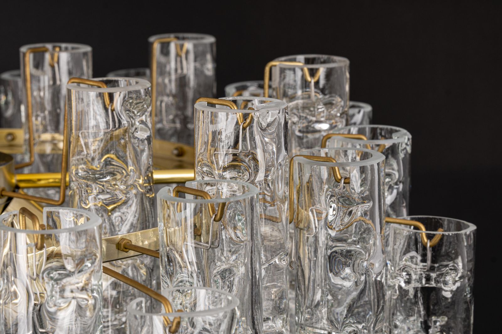 1 Of 4 Stunning Murano Glass Tubes Chandelier By Doria, Germany, 1960s photo buy