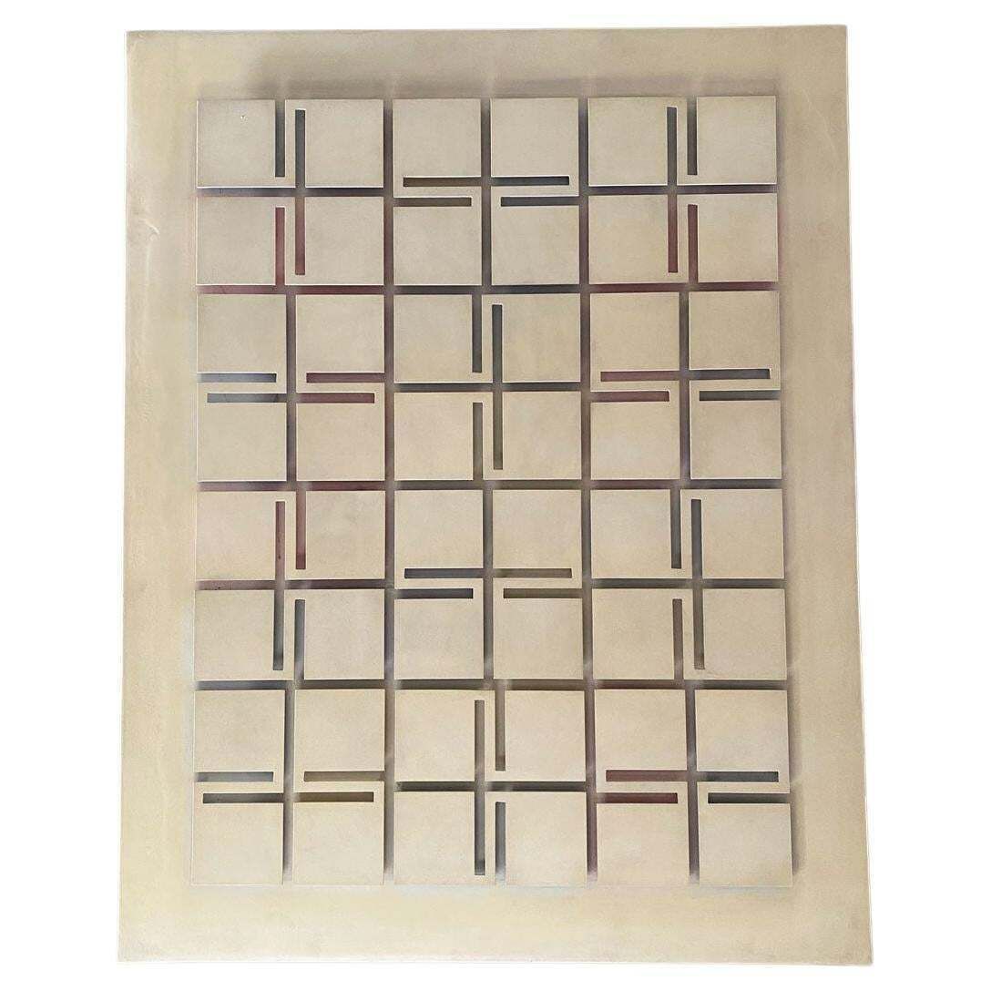 Italy 1980 Abstract White Plexiglass Artwork By Ecuadorian Estuardo Maldonado