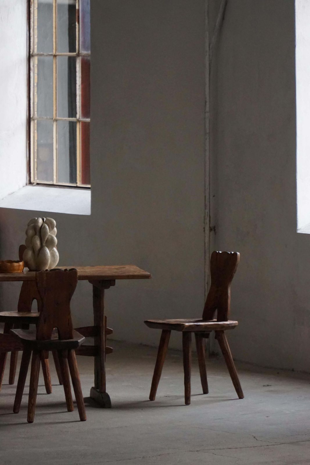 Swedish Mid Century, Set Of 4 Handcrafted "Sports Cabin" Chairs In Pine, 1940s photo Furniture